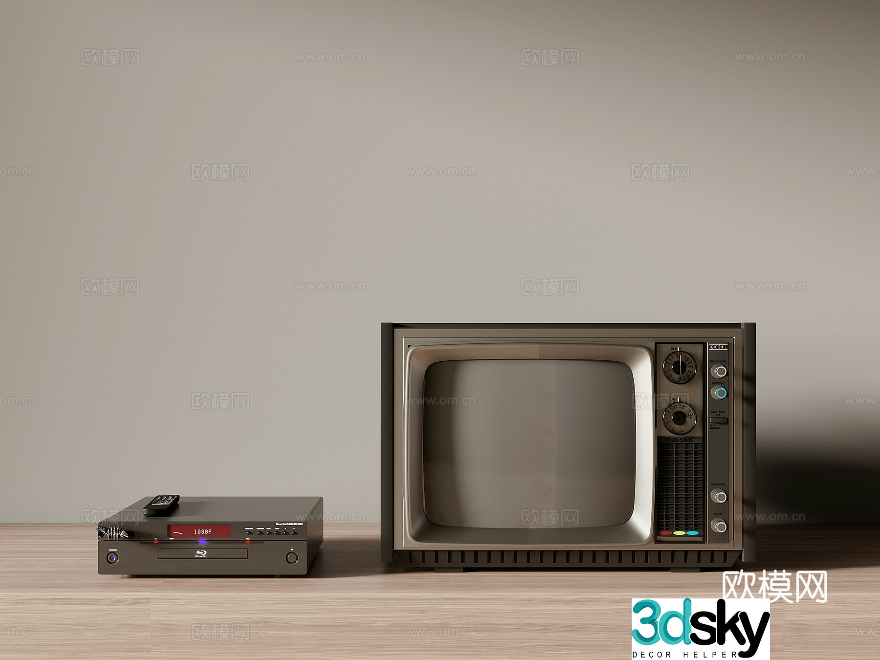 TV Modern vintage TV Retro TV 3d model
