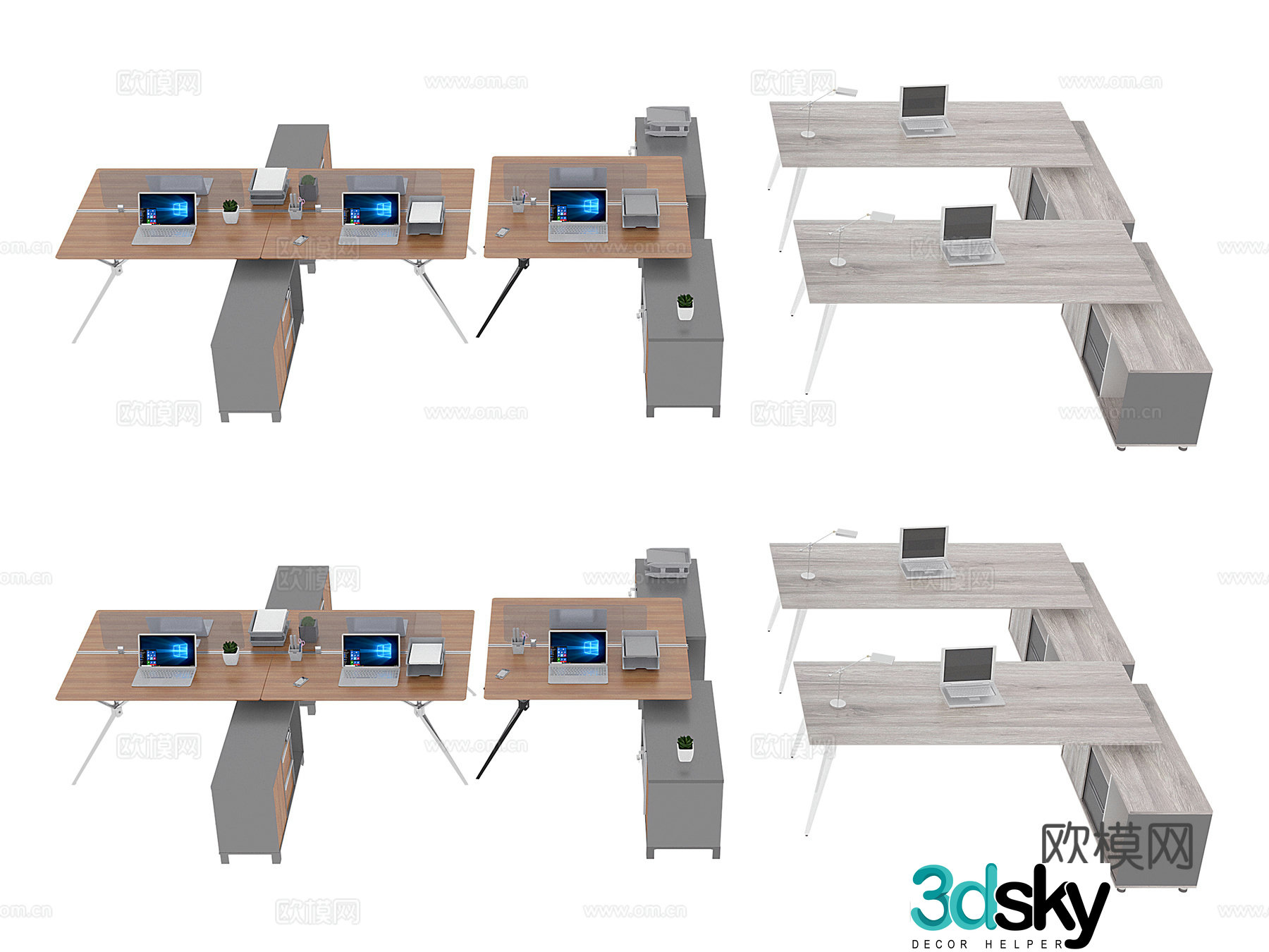 Furniture Office Desk 3d Model