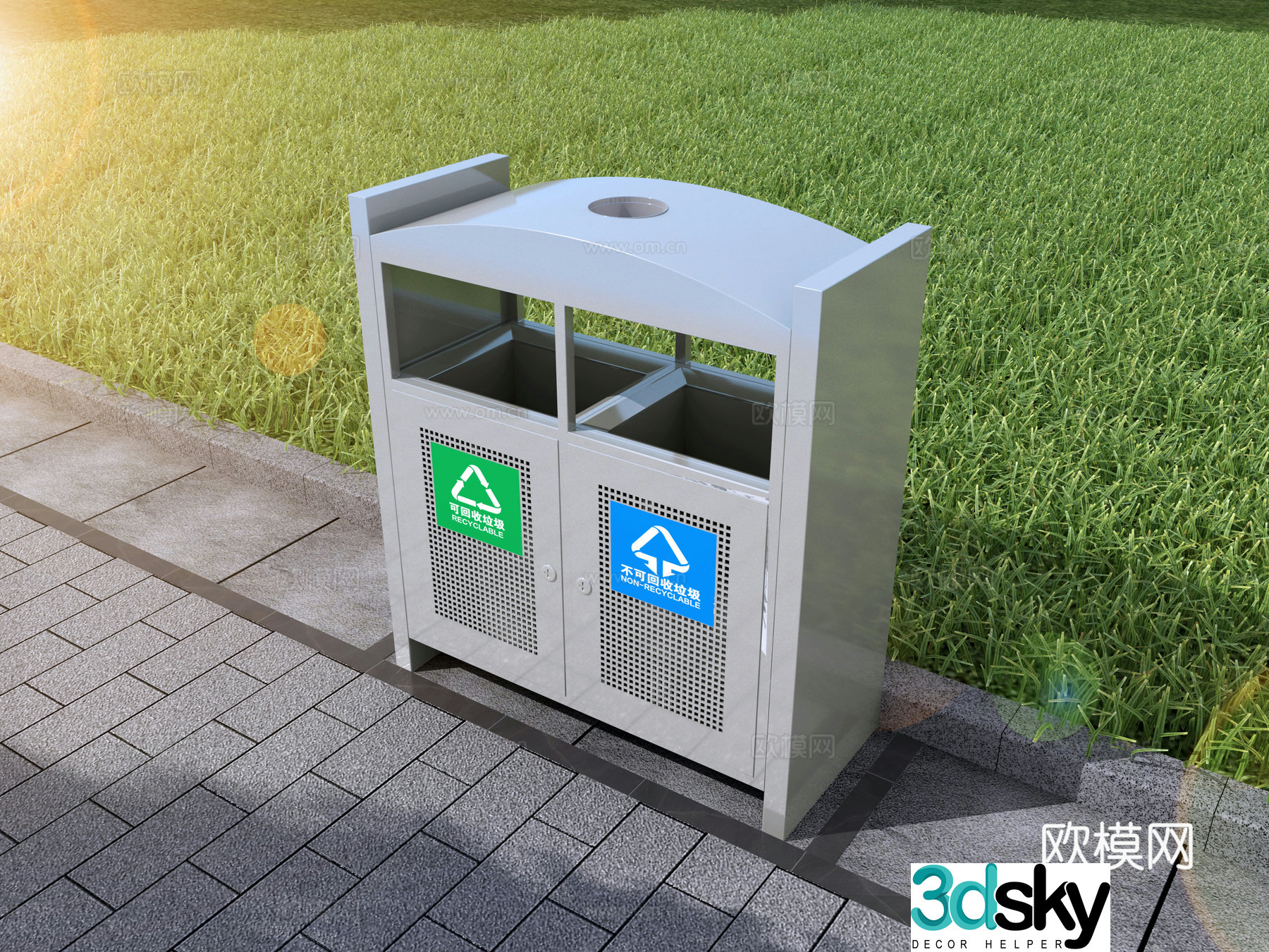 Garbage Classification Trash Can Garbage Recycling 3d Model