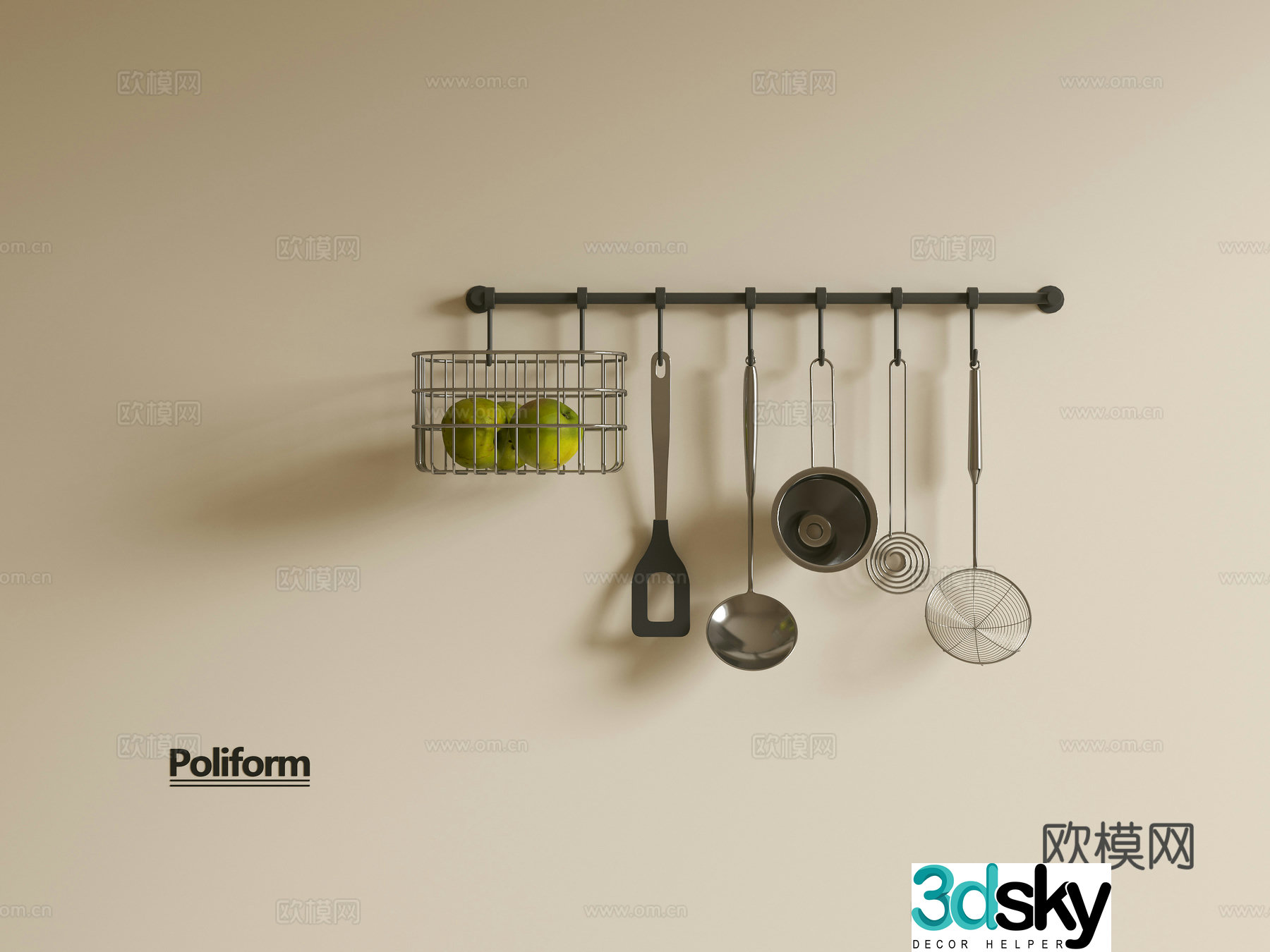 Modern kitchen supplies kitchenware ornaments 3d model