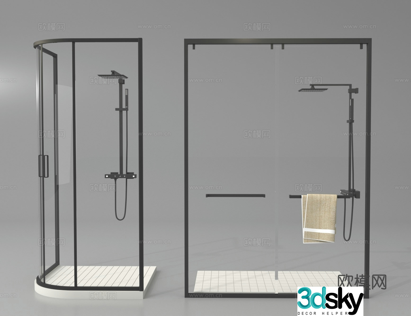 Shower room Shower partition Shower room 3d model