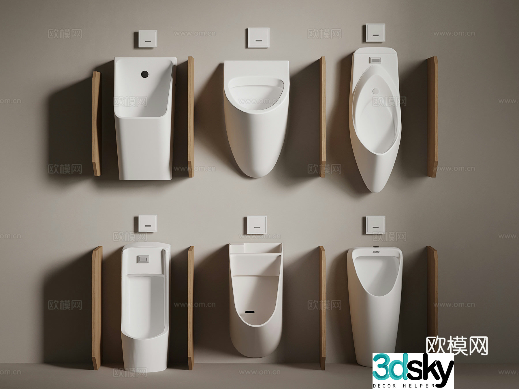 Toilet Modern Urinal Urinal 3D Model