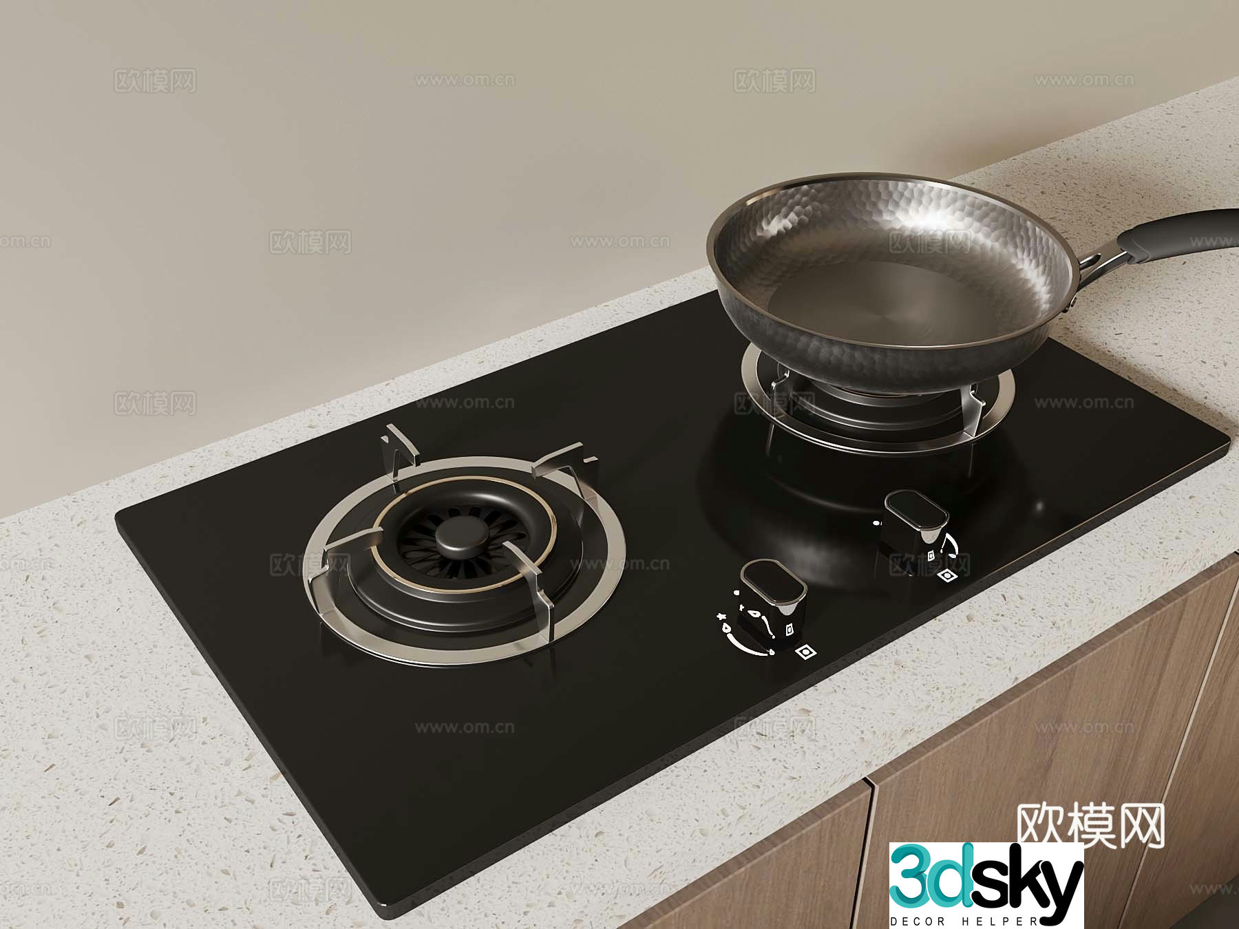 Modern gas stove gas stove stove stove 3D model