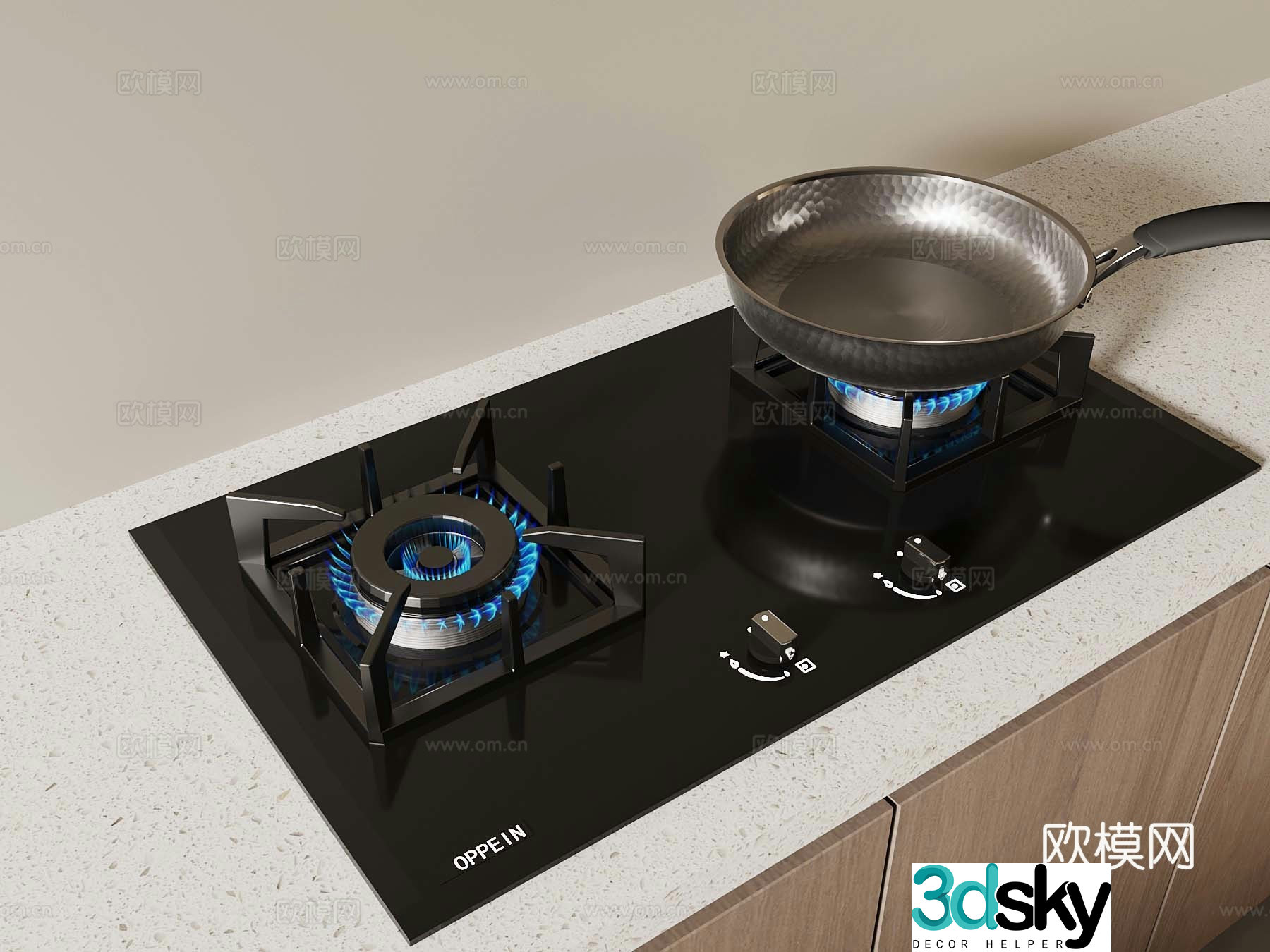 Modern gas stove gas stove stove stove 3D model