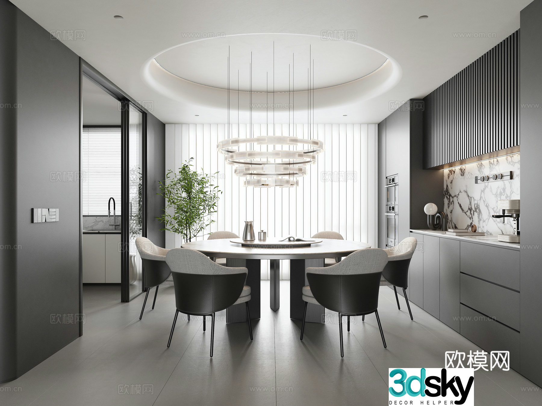 Modern Italian restaurant 3d model
