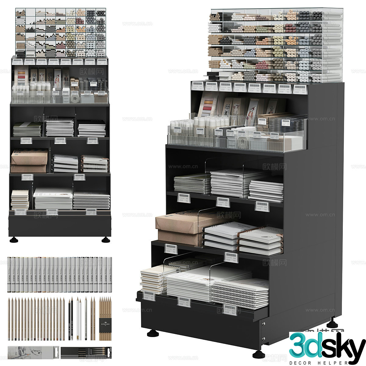 Stationery cabinet Stationery Stationery Store 3D model