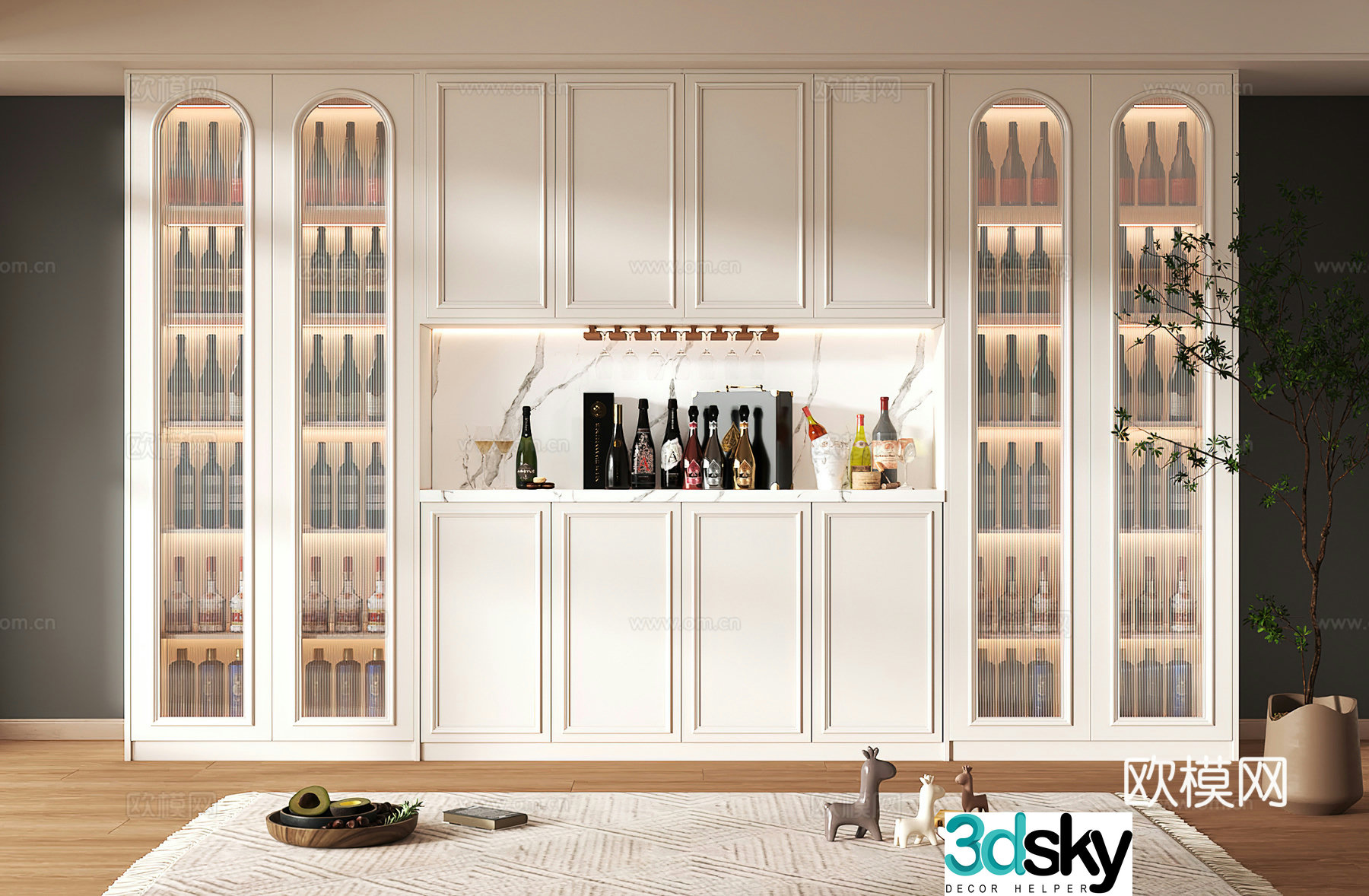 Wine cabinet design Wine cabinet red wine cabinet bar wine cabinet partition wine cabinet 3D model
