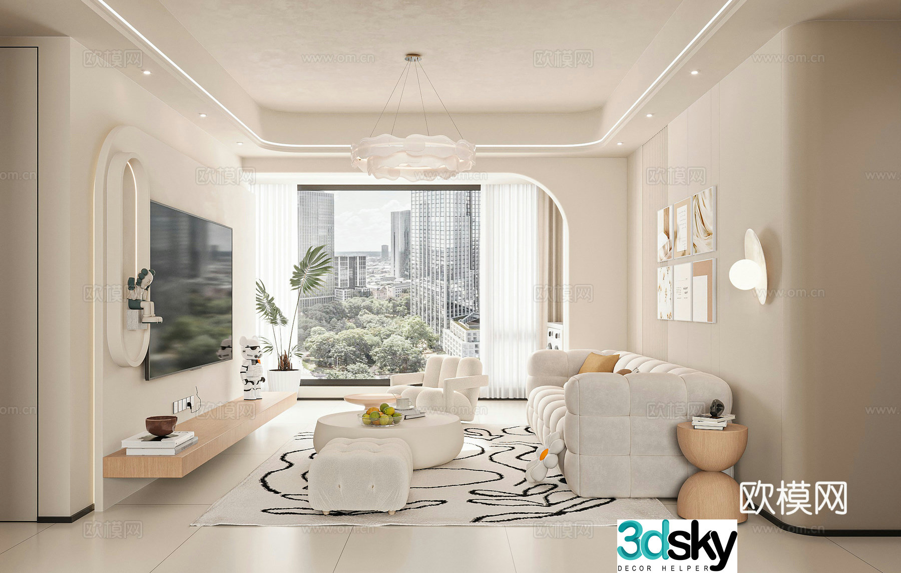 Modern living room 3d model