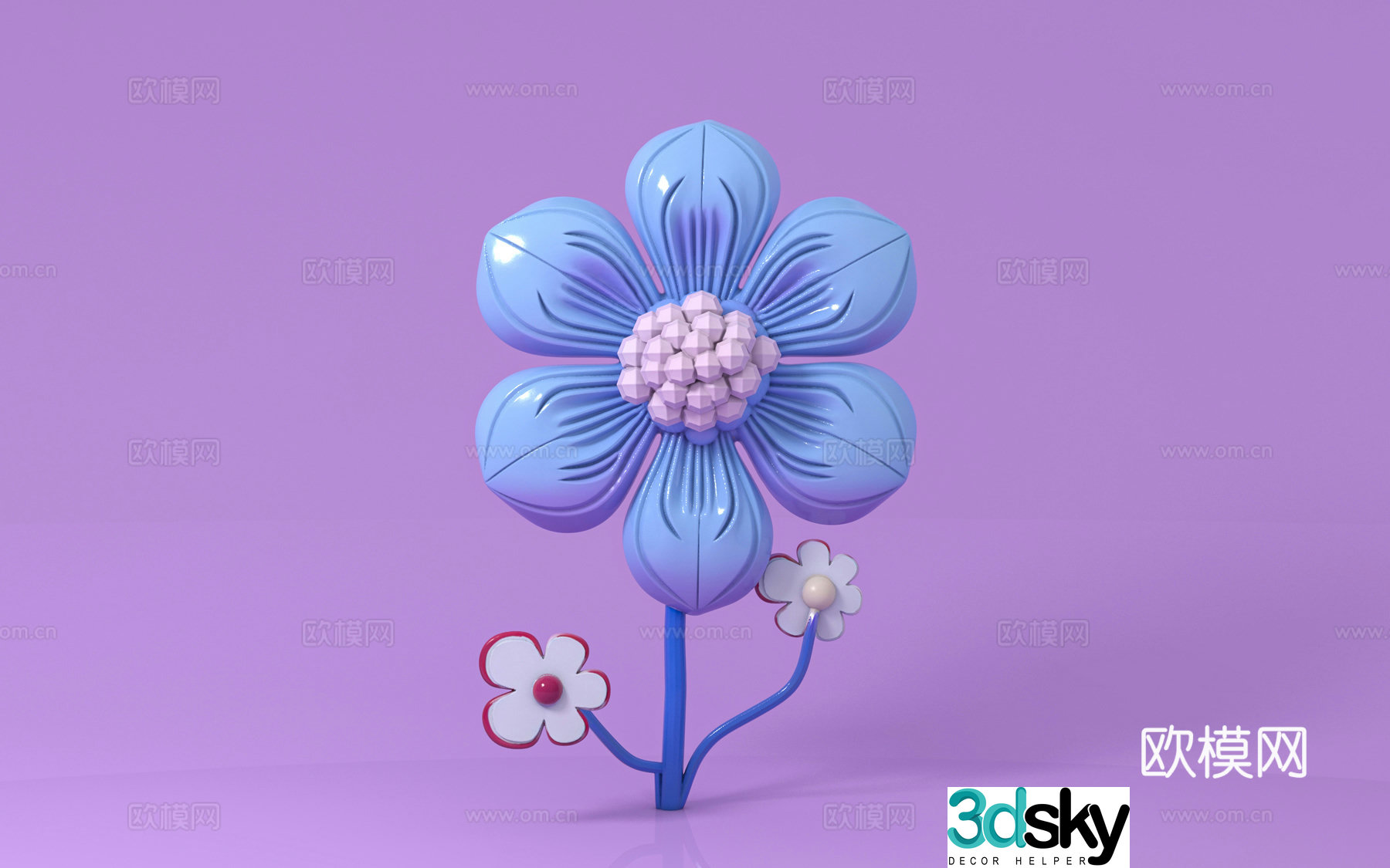 Flowers flowers flowers cartoon flowers beautiful and ancient arrangement cartoon style beautiful and ancient props 3D model