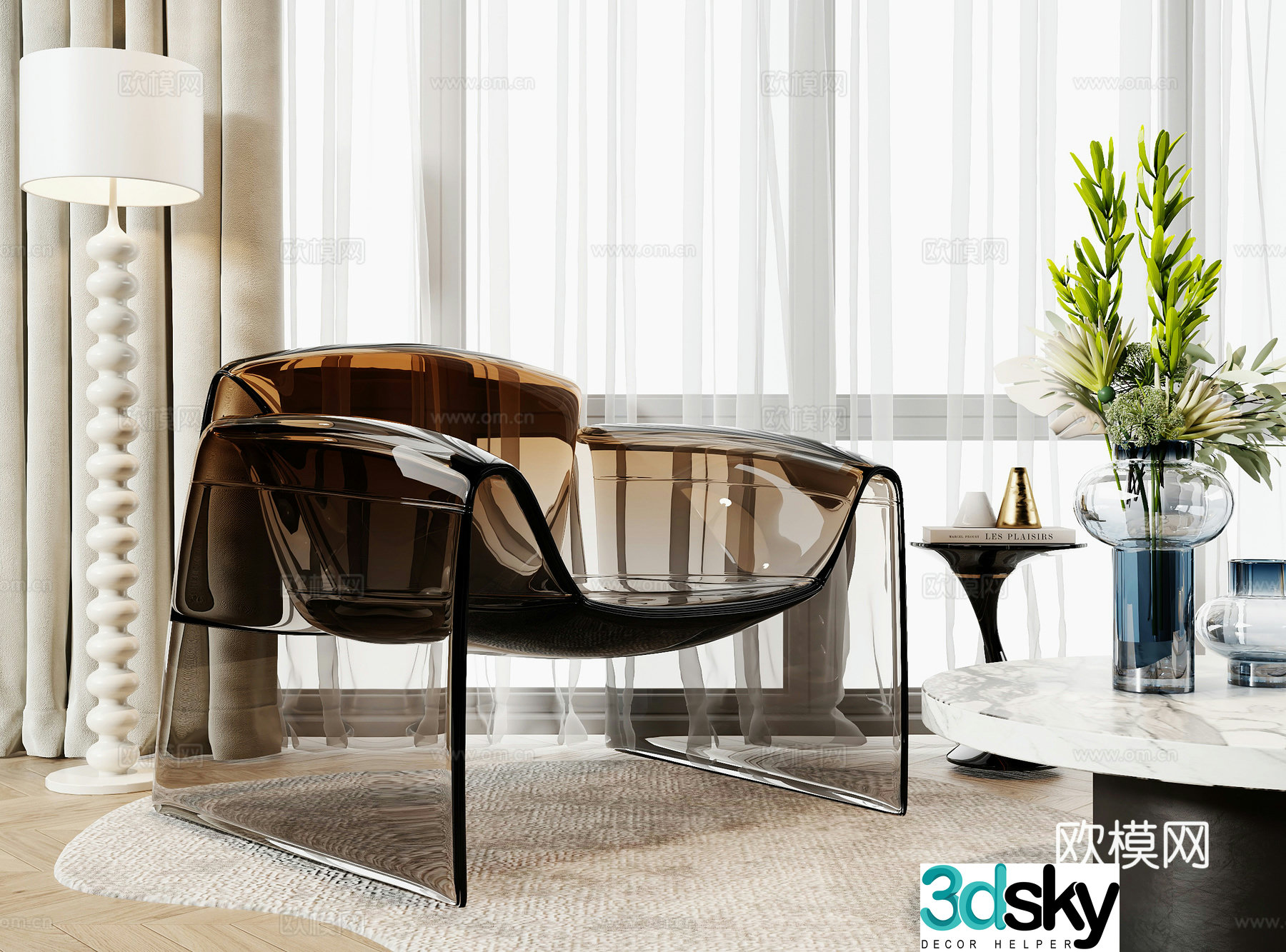 Modern leisure chair 3d model