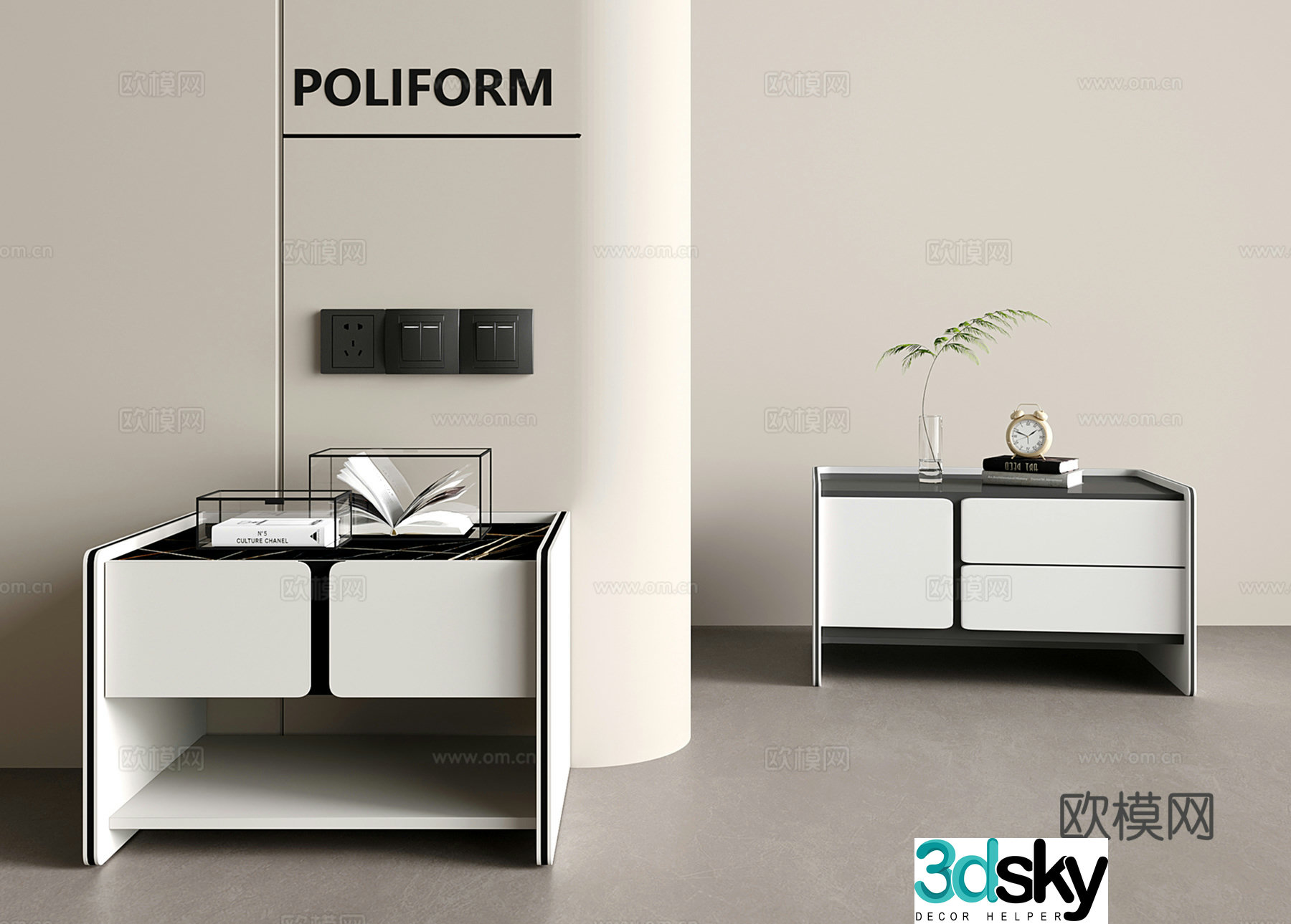 Modern night table 3d model