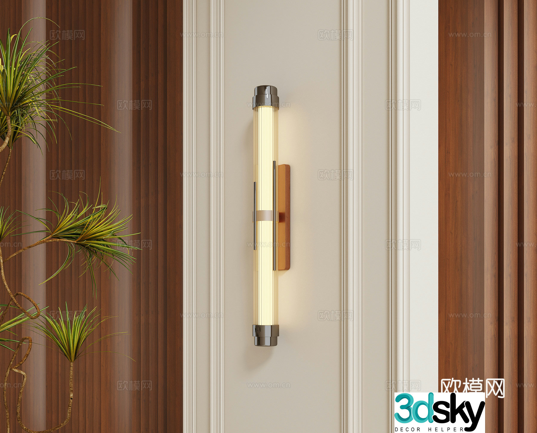 Modern medieval wall lamp 3d model