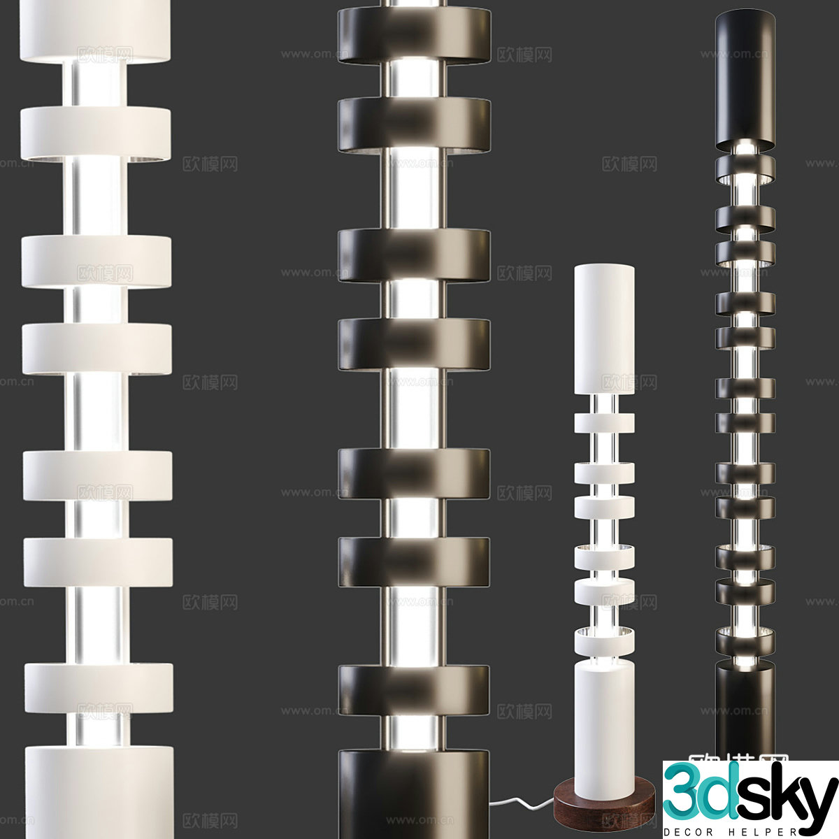 Modern Italian floor lamp 3d model