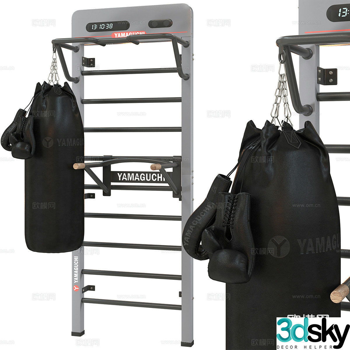 Multifunctional wall trainer boxing 3d model