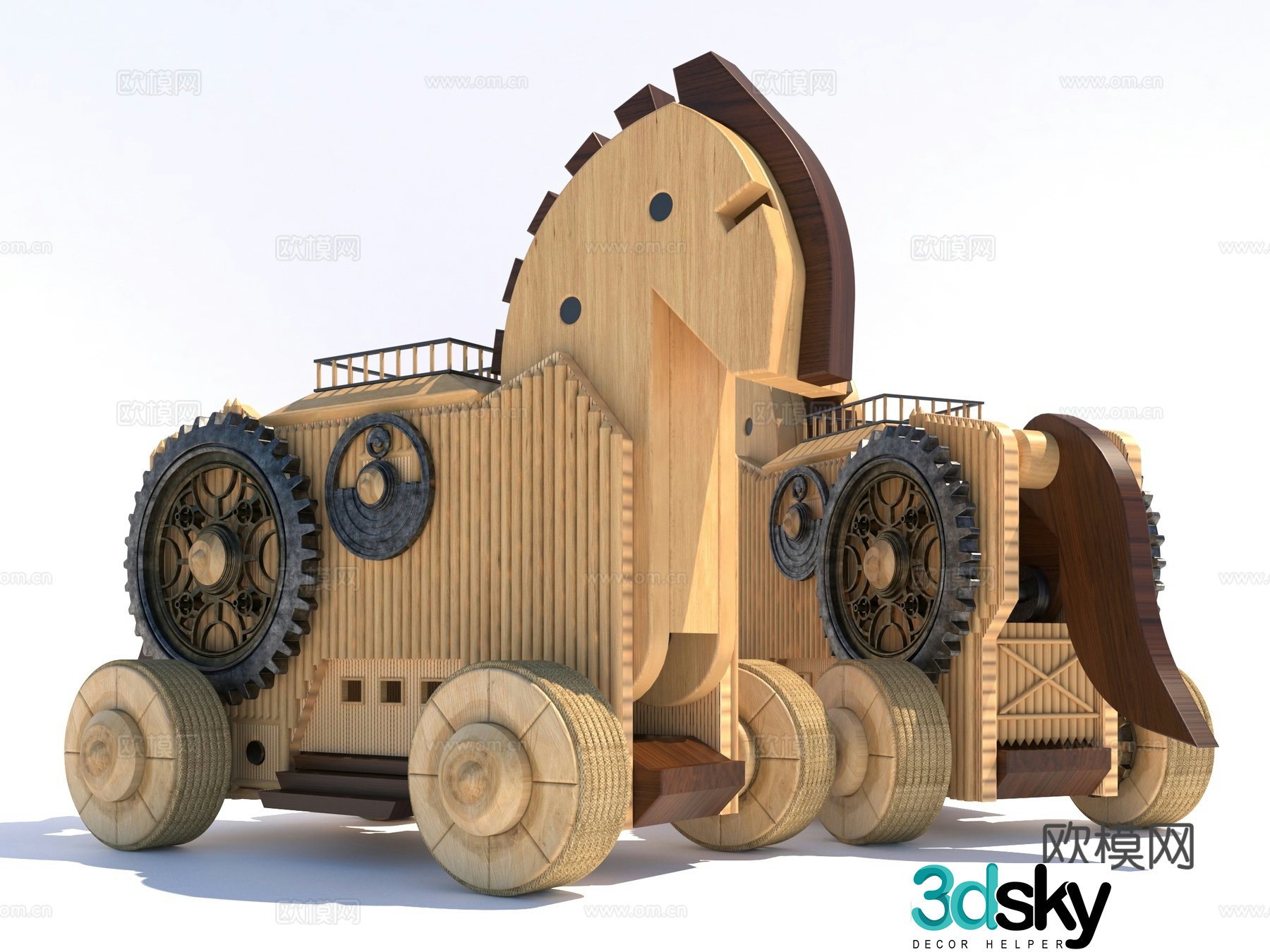 Modern style Trojan ornament 3d model