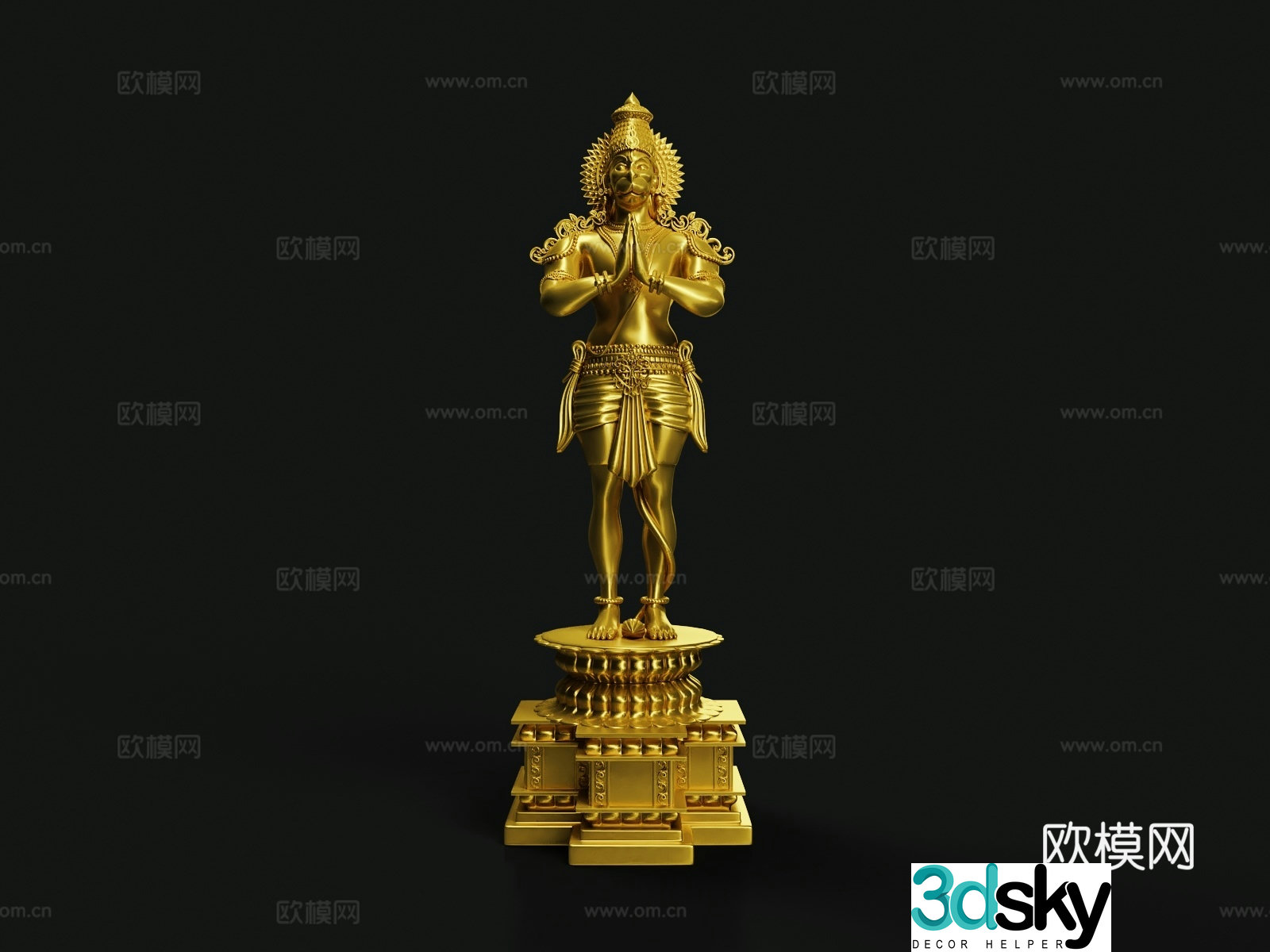 India Buddha statue Buddhism Bodhisattva 3D model