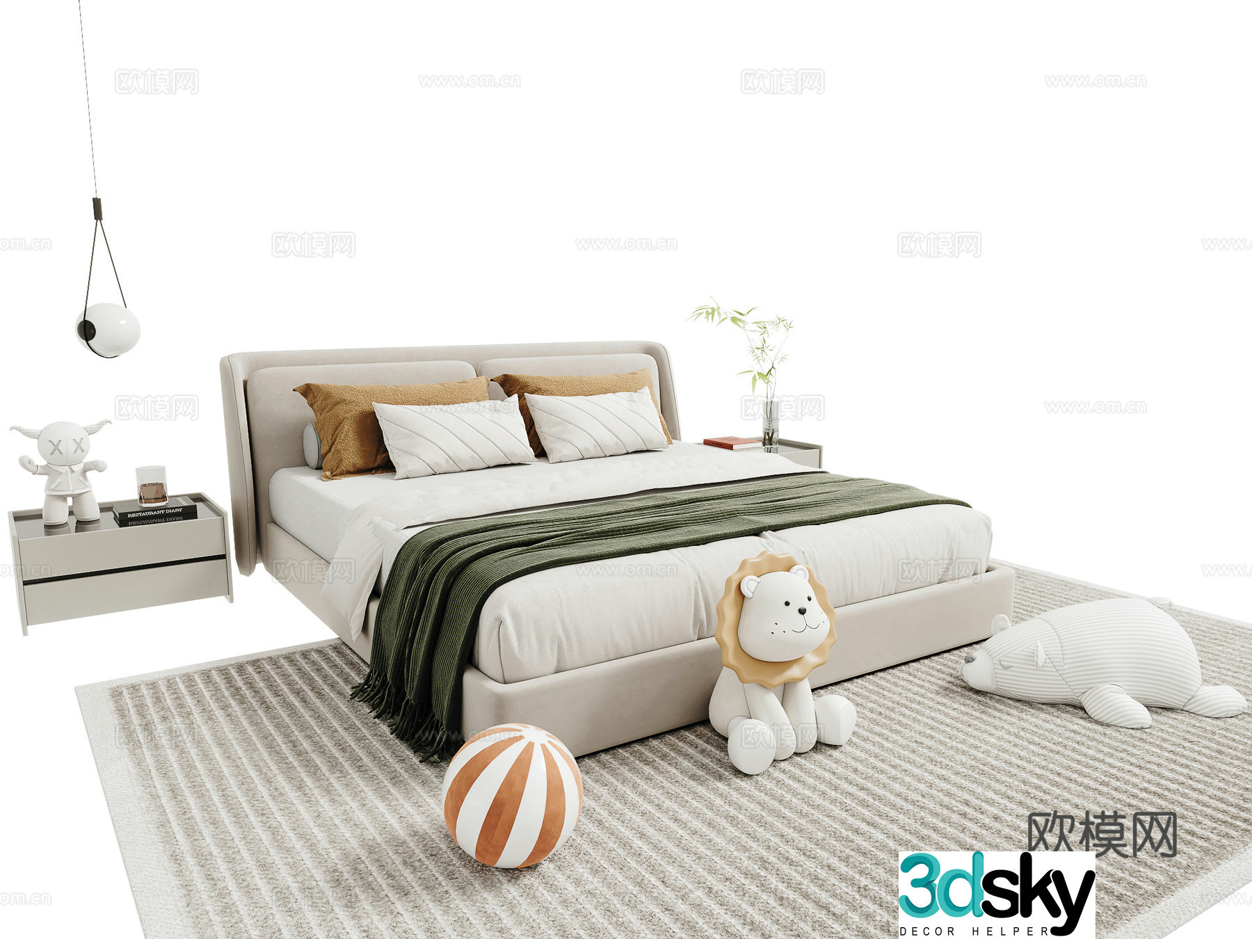 Universal Children’s Room Bed 3D Model