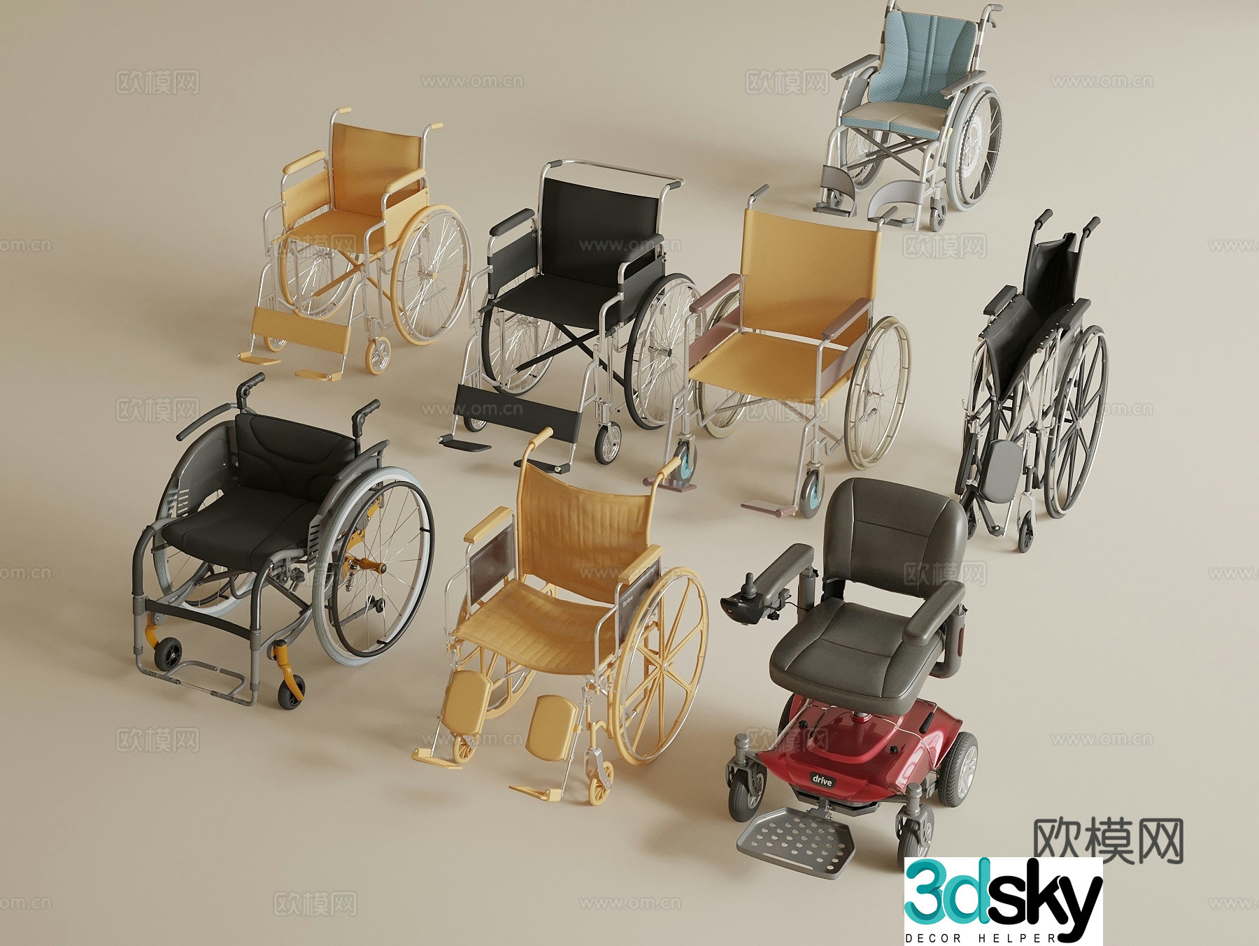 Wheelchair folding wheelchair electric wheelchair manual wheelchair medical wheelchair 3d model
