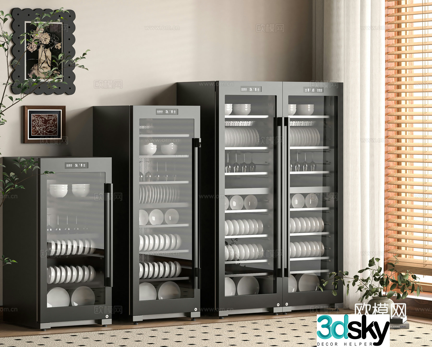 Modern disinfection cabinet 3d model