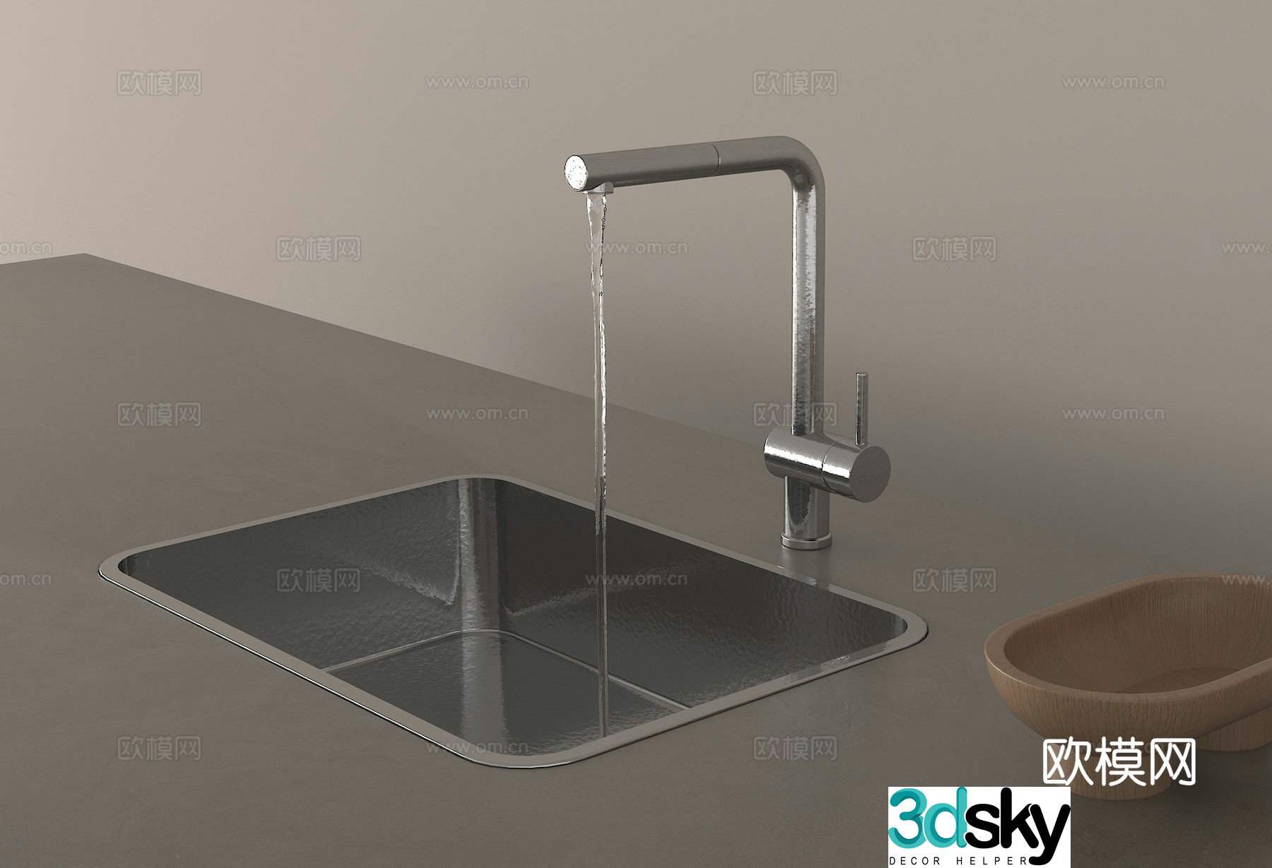 Faucet sink 3d model