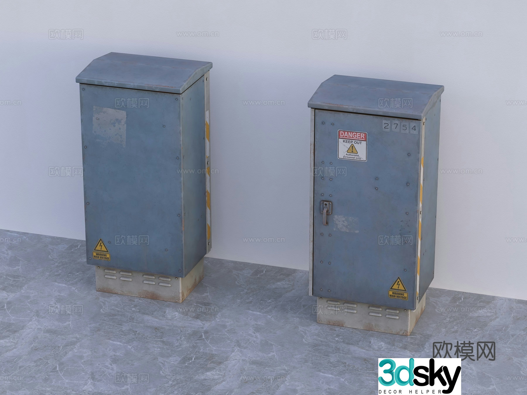 Electric control box free 3d model