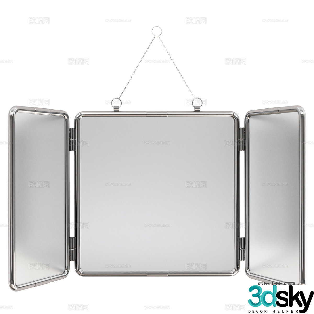 Modern folding hanging mirror 3d model