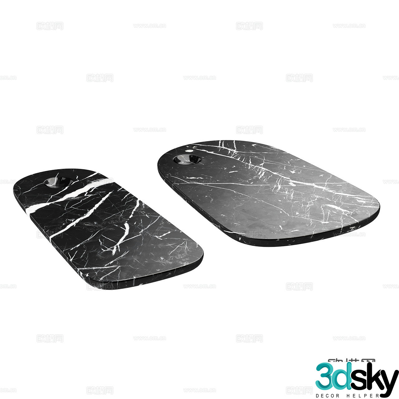 Normann minimalist cutting board marble cutting board luxury stone cutting board cutting board kitchen utensil 3d model