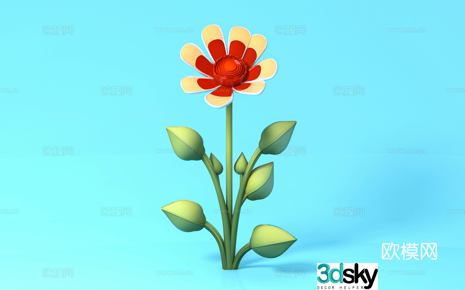 Flowers flowers flowers cartoon flowers beautiful and ancient arrangement cartoon style beautiful and ancient props 3D model