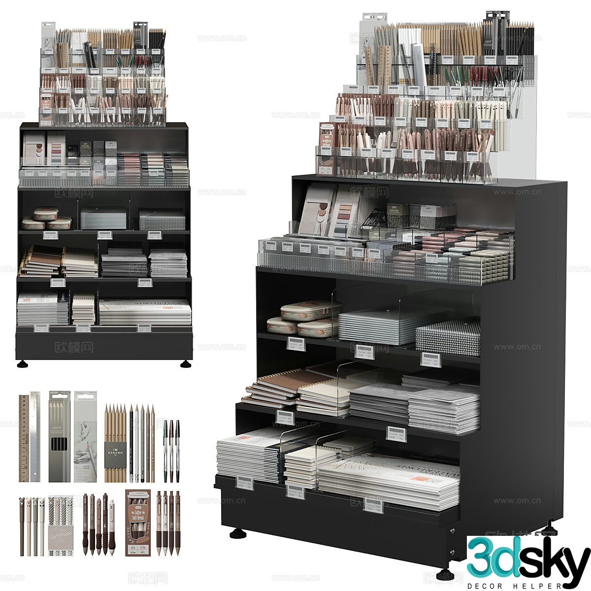 Stationery cabinet Stationery Stationery Store 3D model