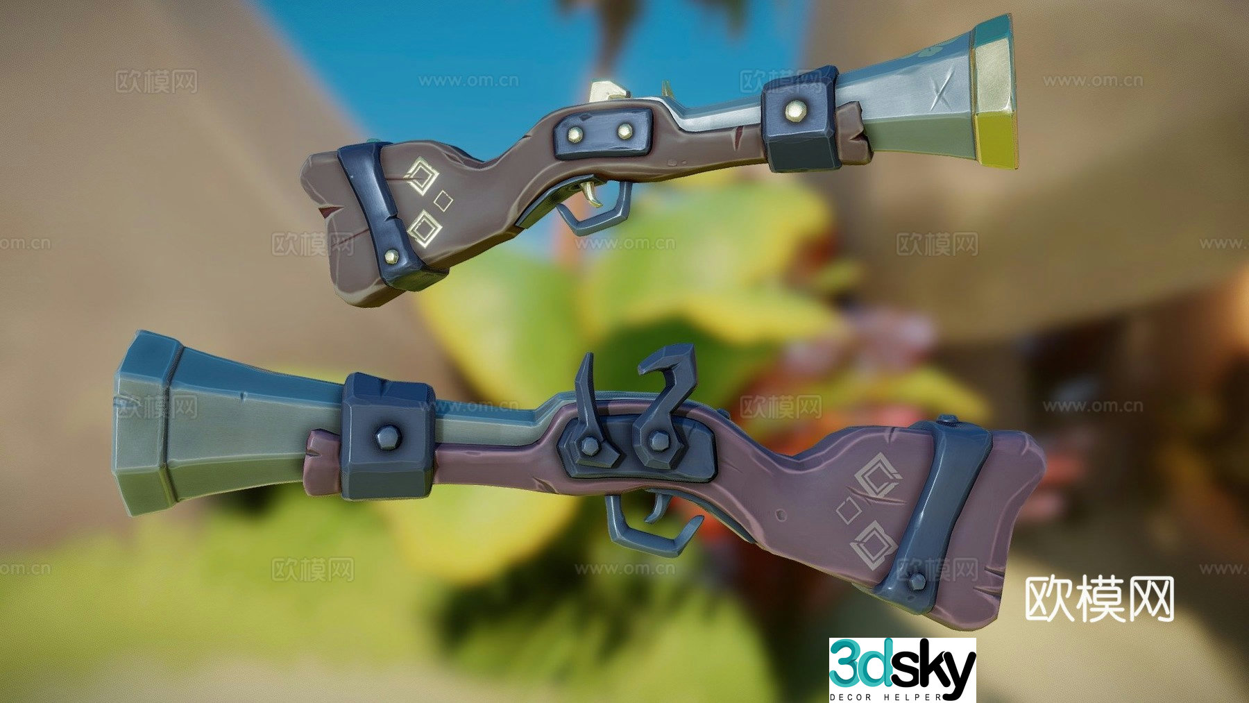 Pirate sea style matchlock 3d model