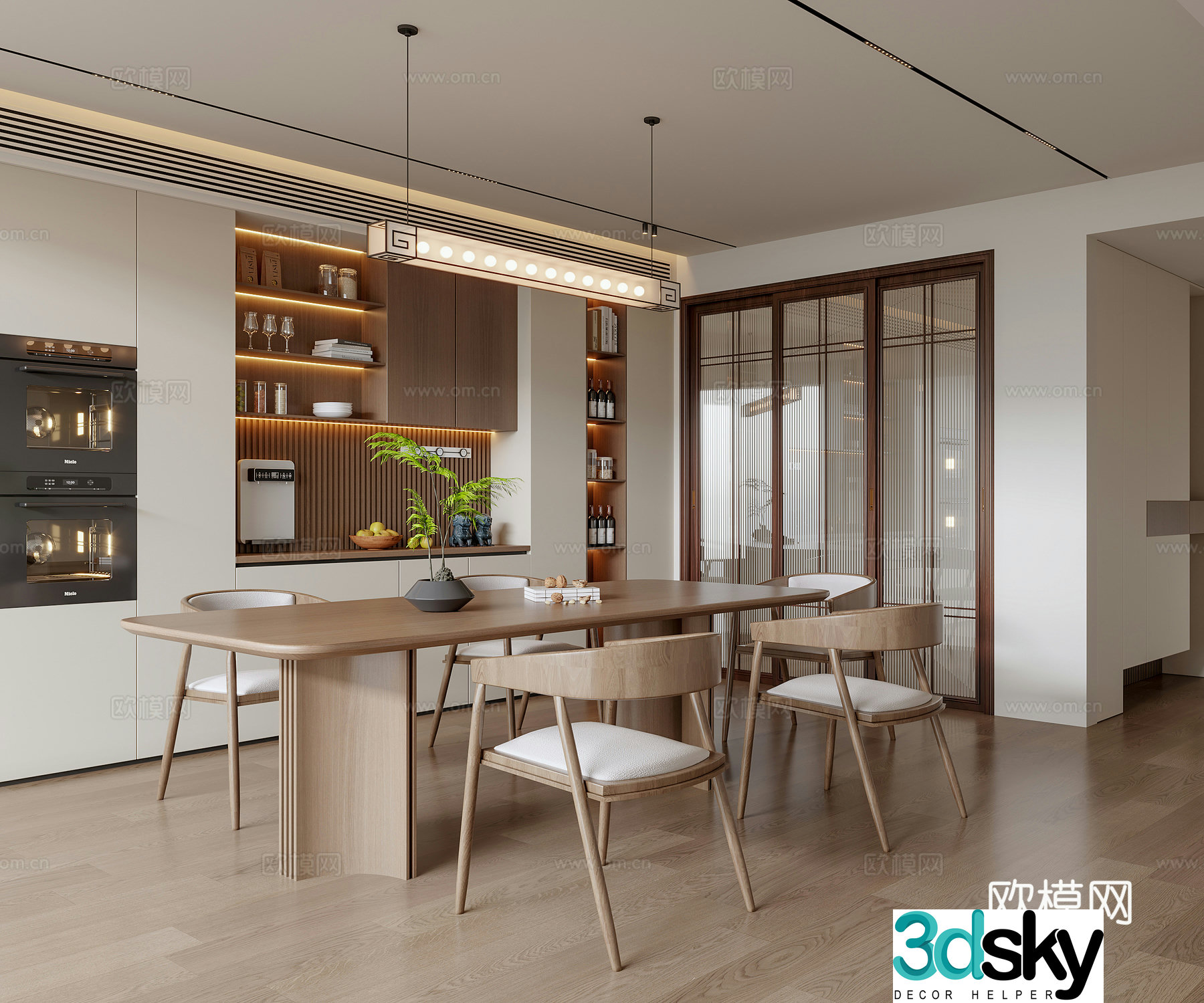 New Chinese Song style restaurant 3D model