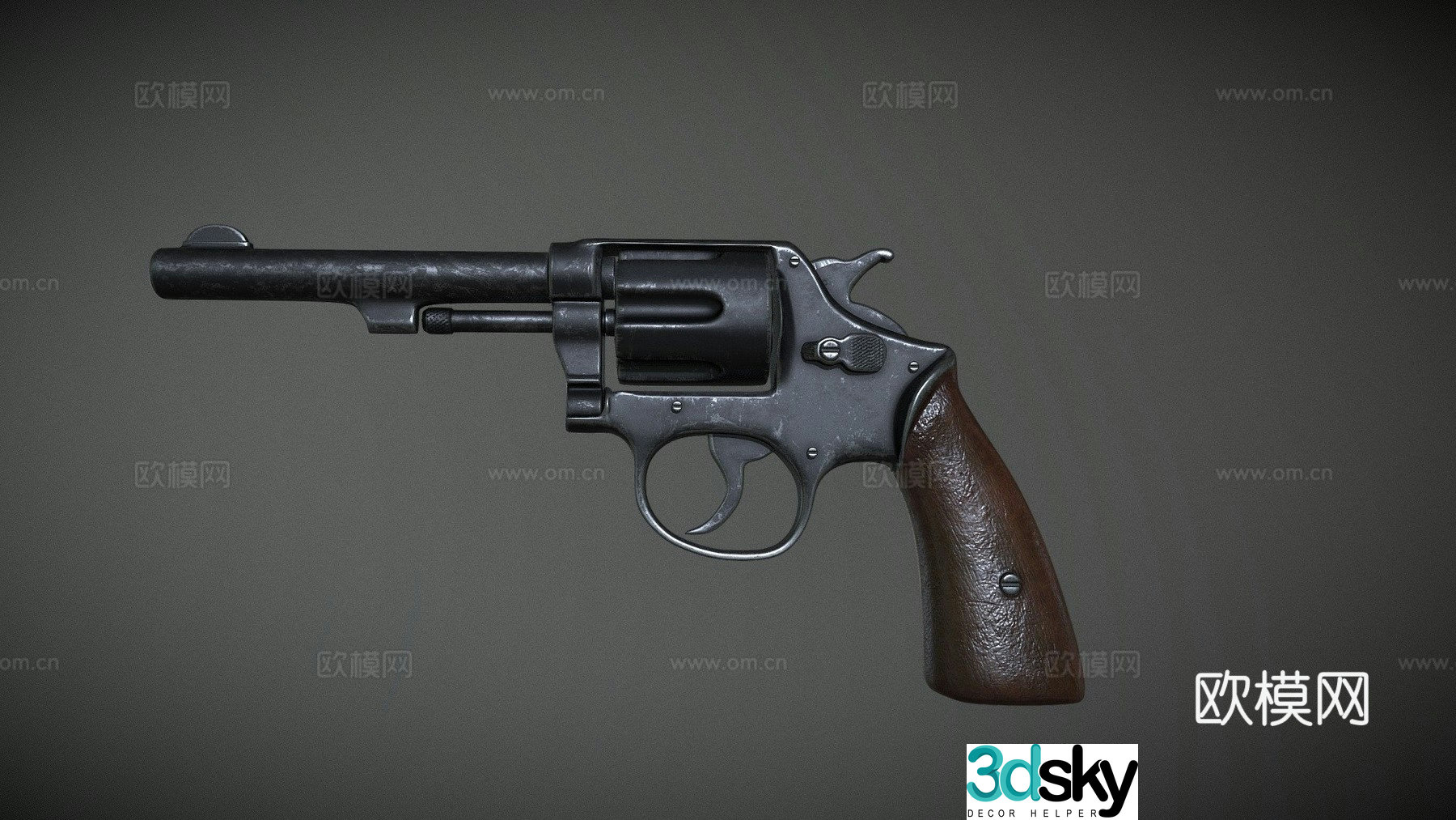 magnum revolver 3d model