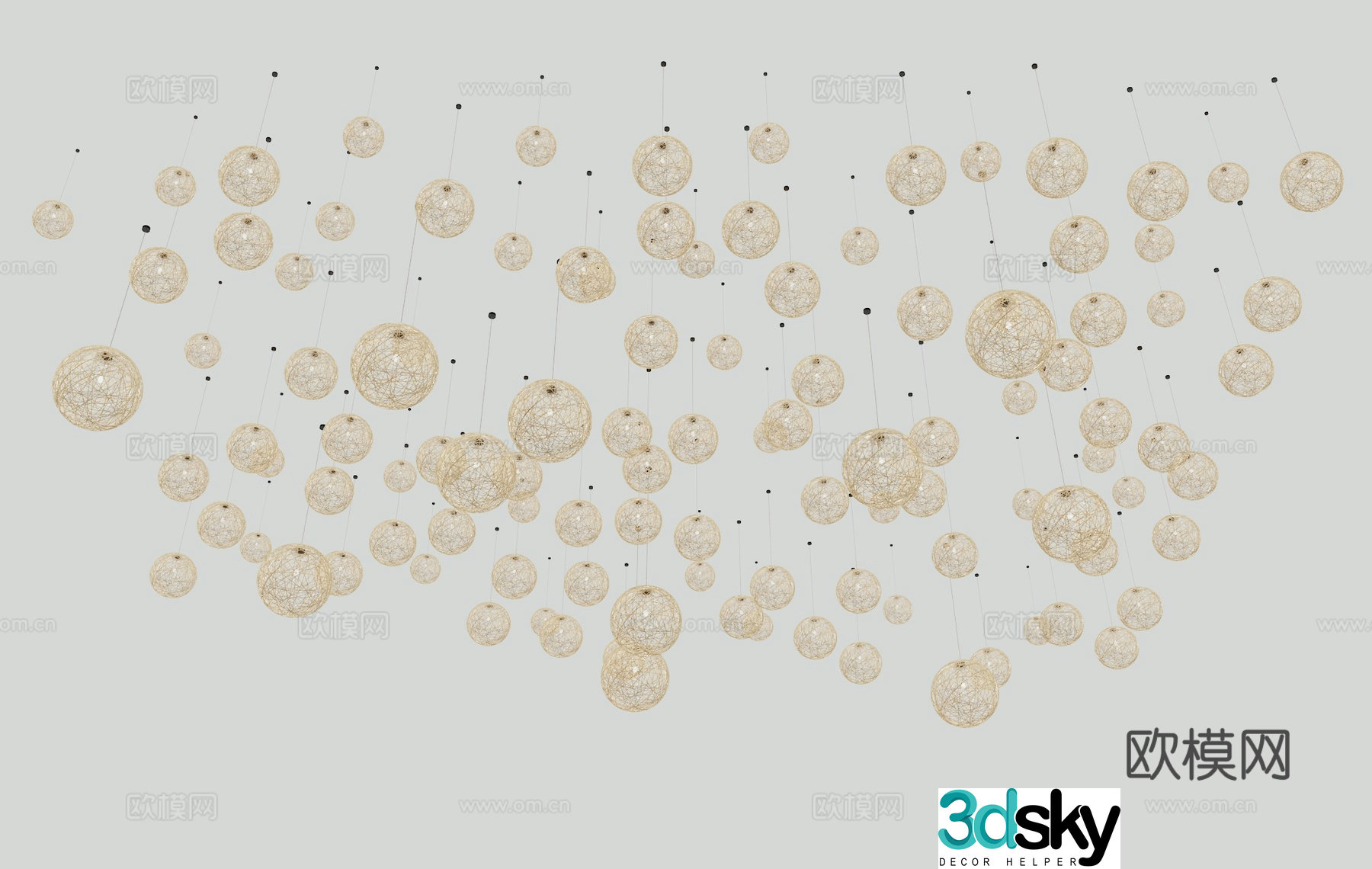 Modern chandelier 3d model