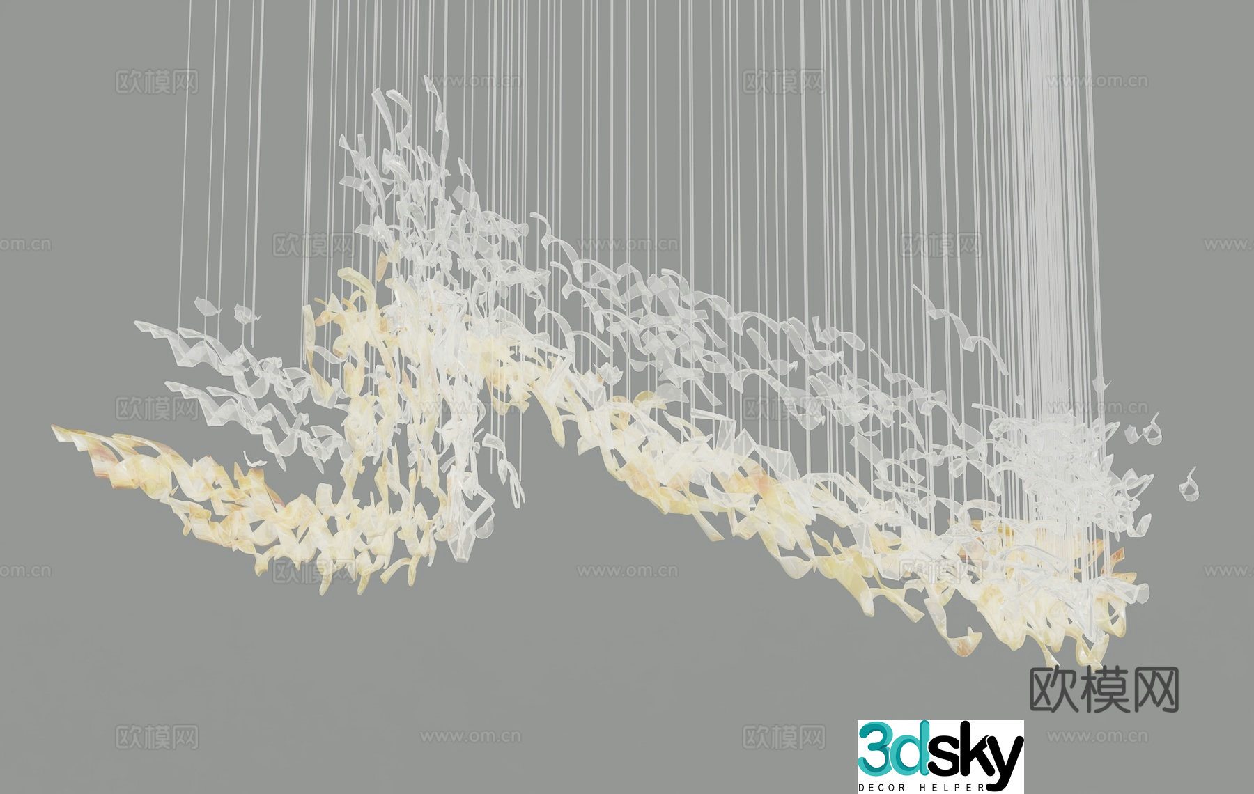 Modern chandelier 3d model
