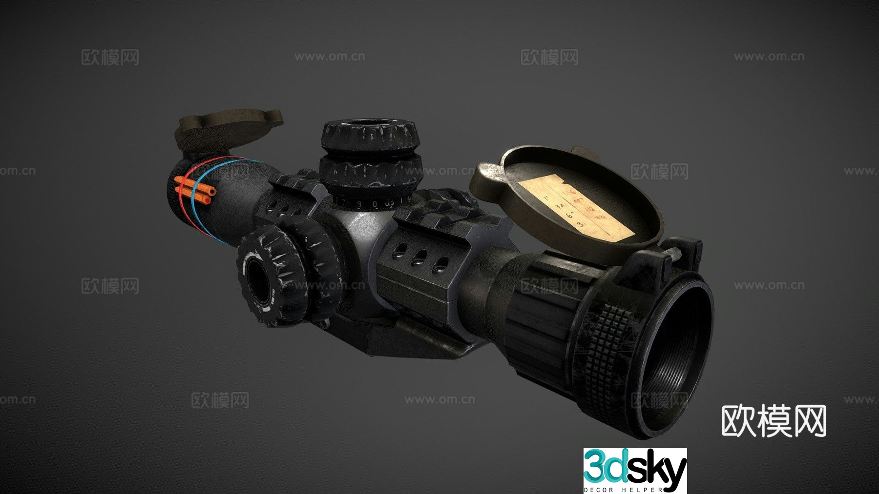Sniper scope PBR 3d model