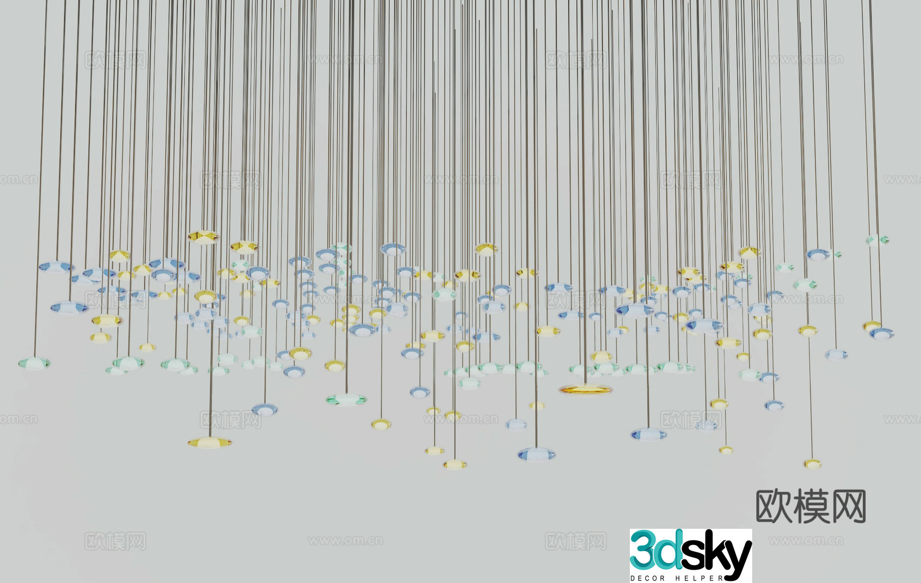 Modern chandelier 3d model