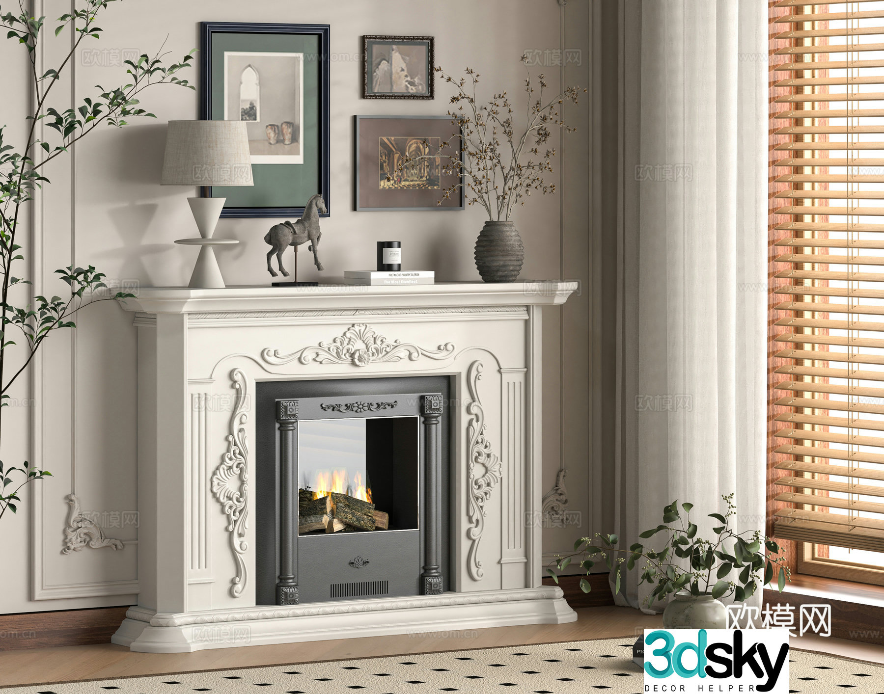 French fireplace 3d model