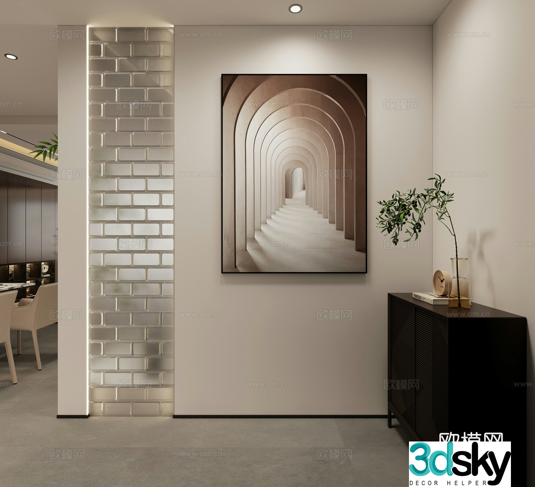 Modern entrance 3D model