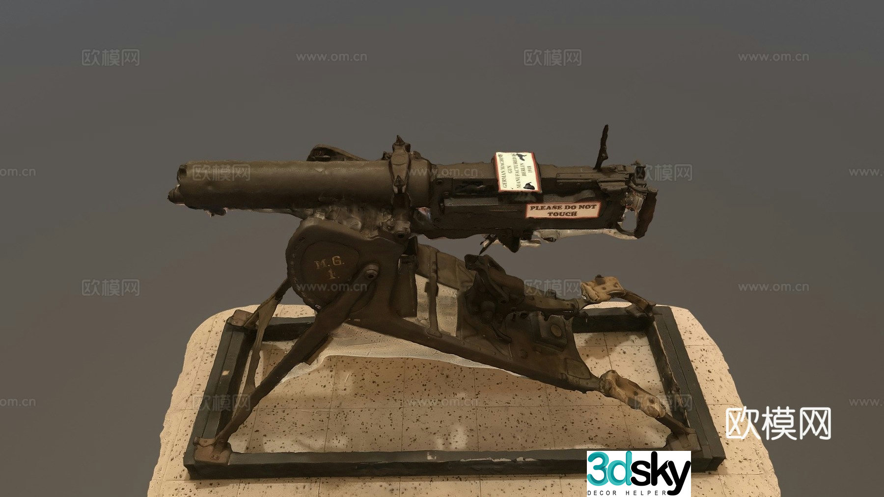 machine gun 3d model