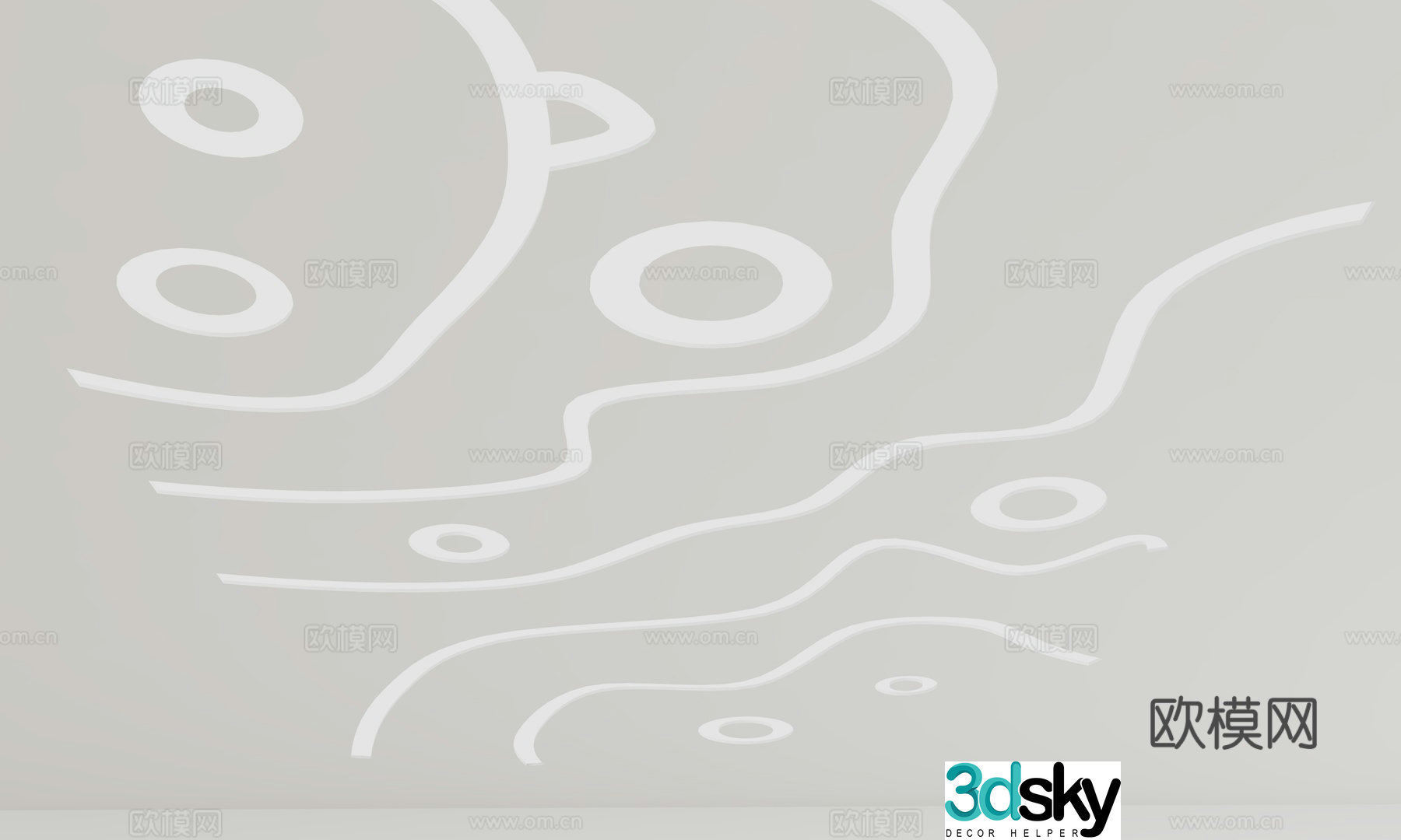 Modern ceiling 3d model