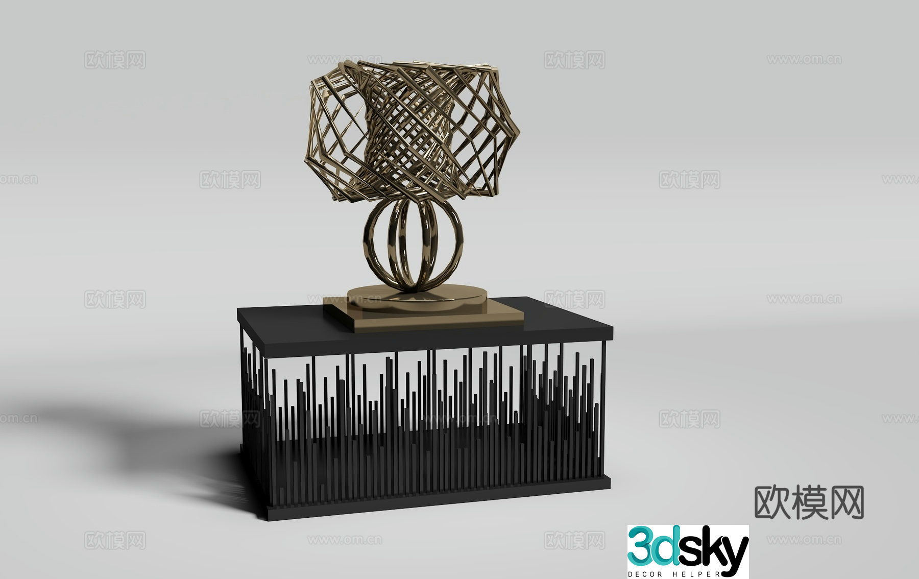 Modern ornament sculpture 3d model