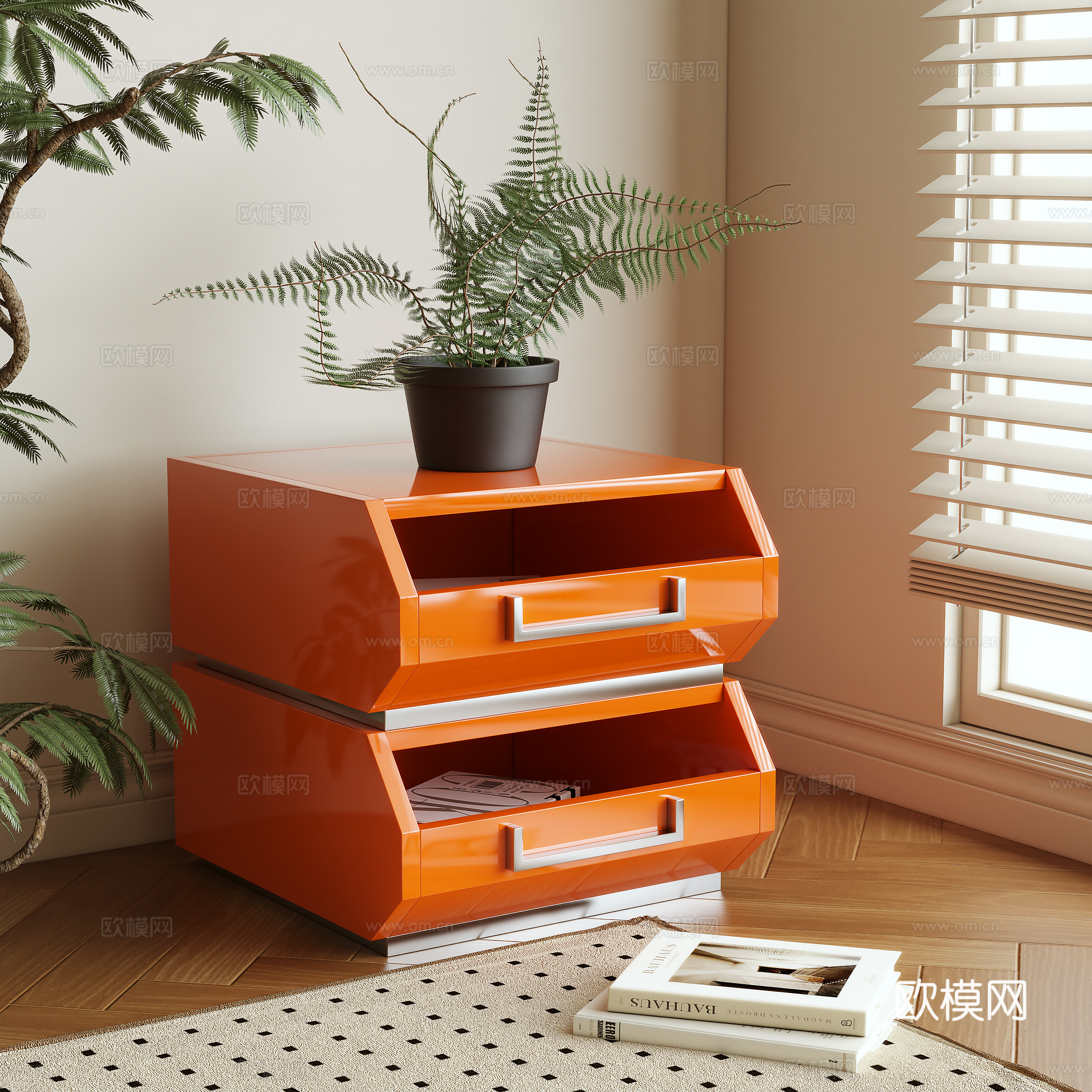 Modern bedside table dopamine 3d model