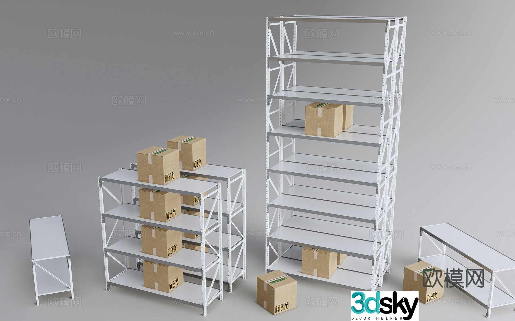 Shelf Express Shelf Lifting Shelf Storage Shelf Carton 3D Model