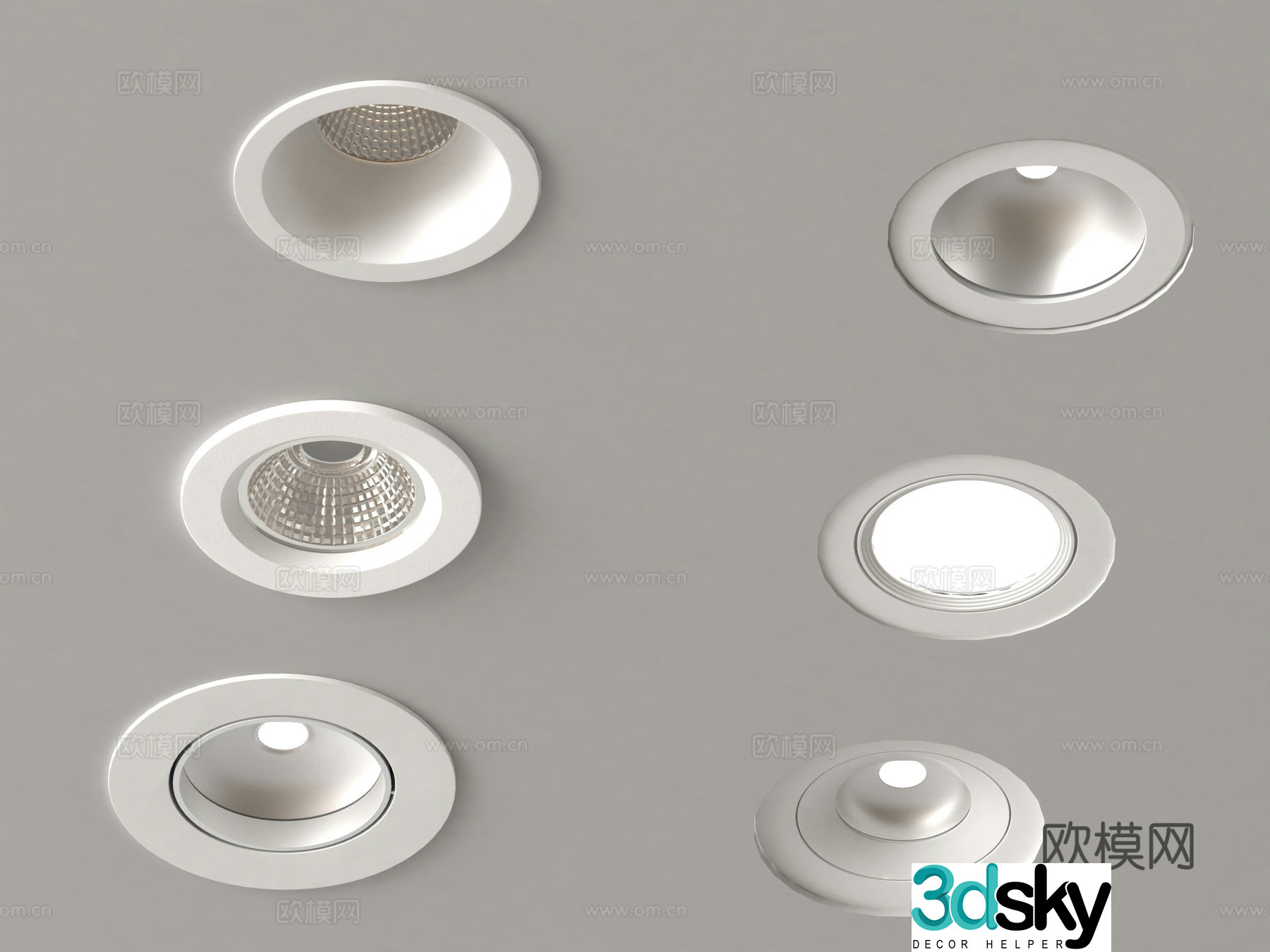 Spotlight Downlight Bull Eye Lamp 3D Model