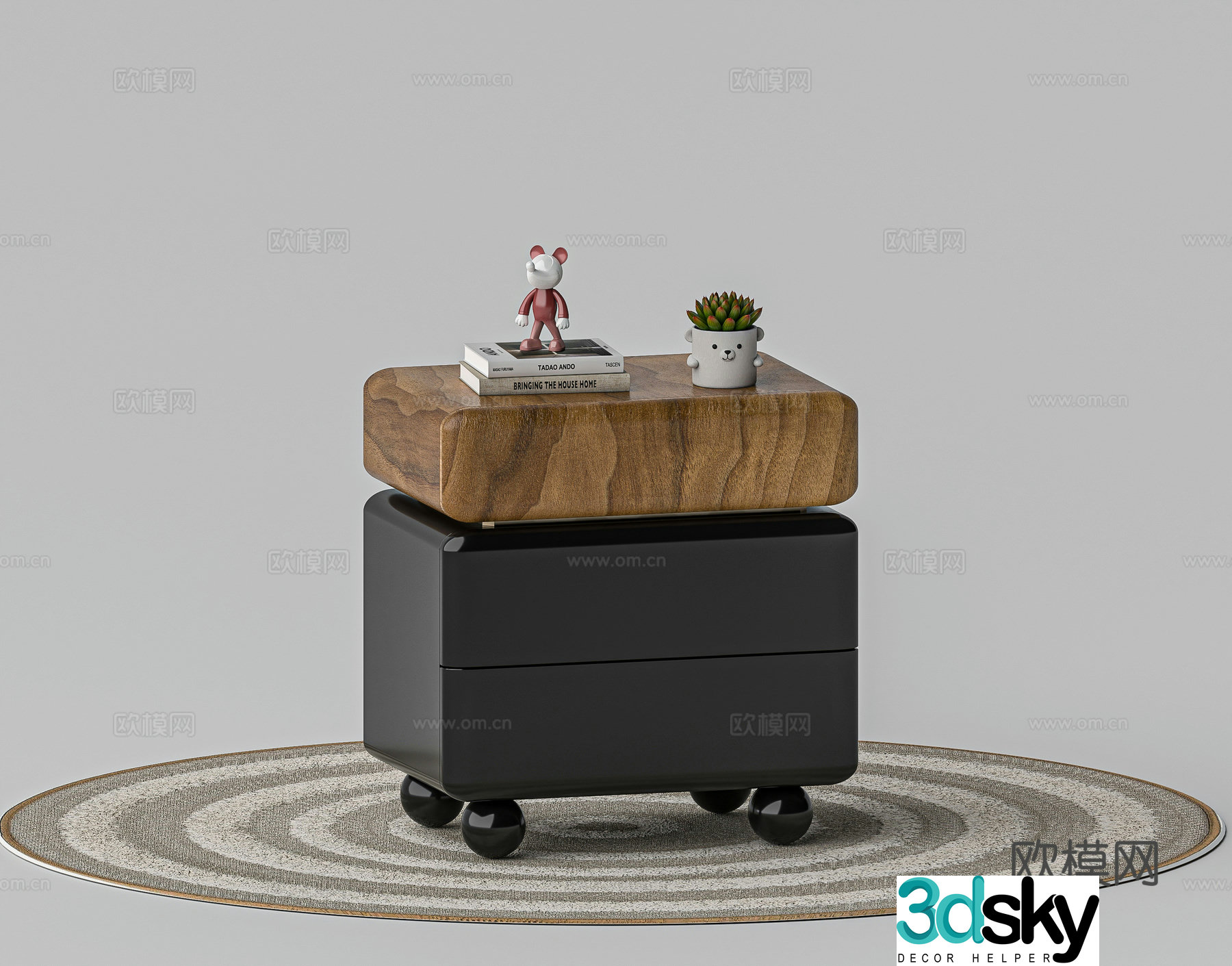 Modern night table 3d model
