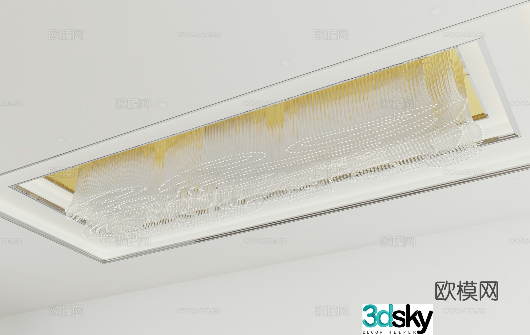 Modern chandelier 3d model