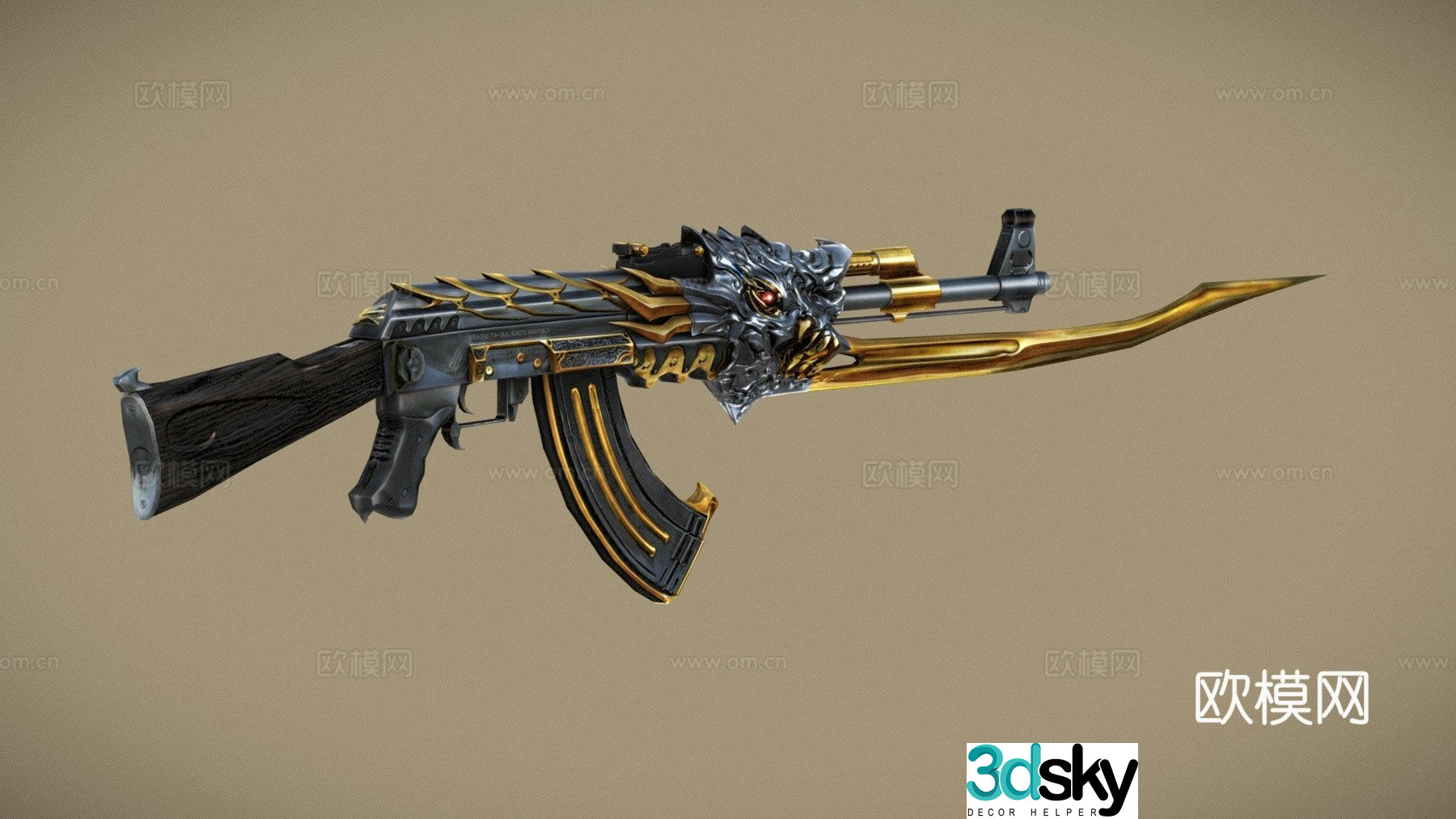 AK 47 beast 3d model