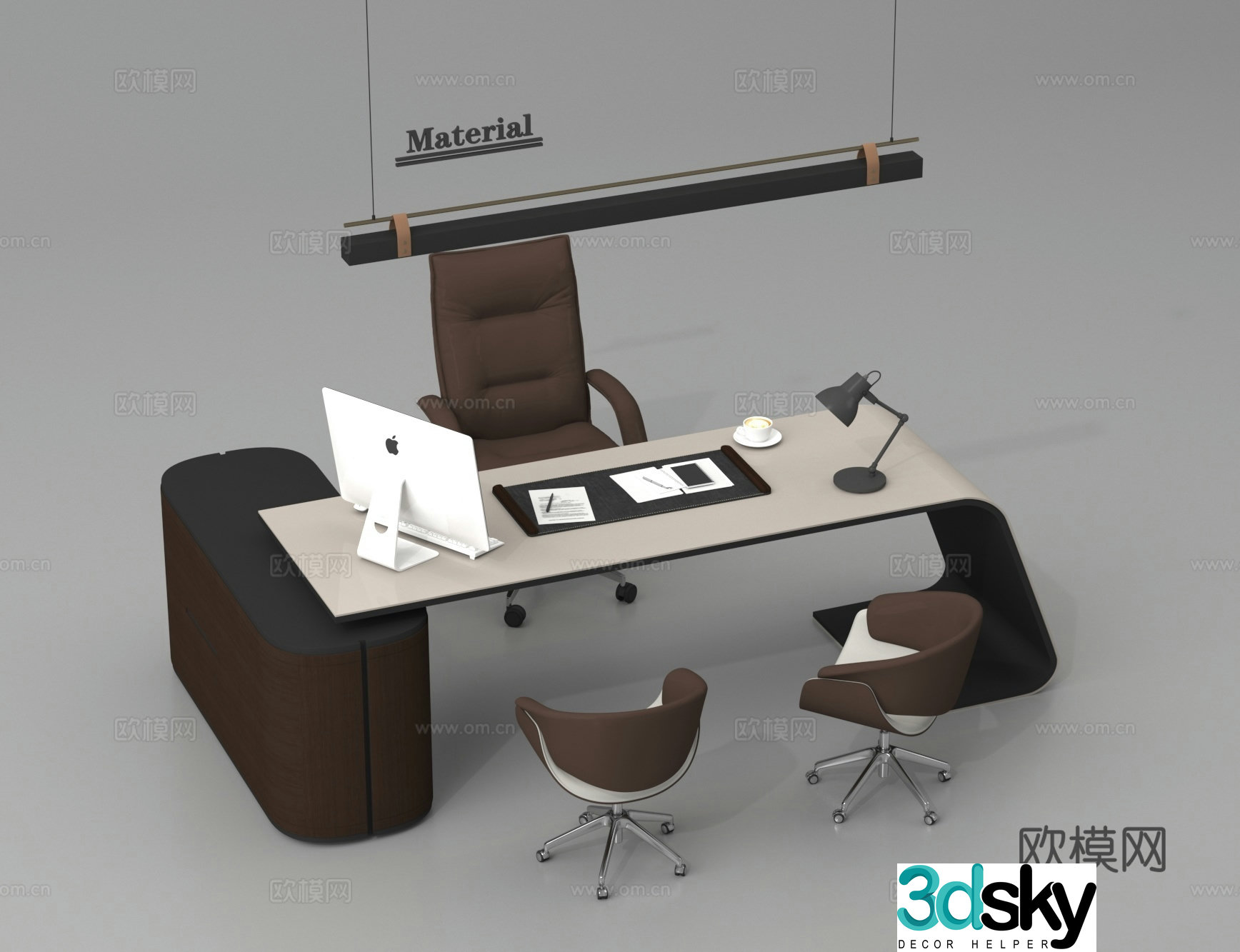 Manager’s desk computer desk desk boss desk office desk 3d model