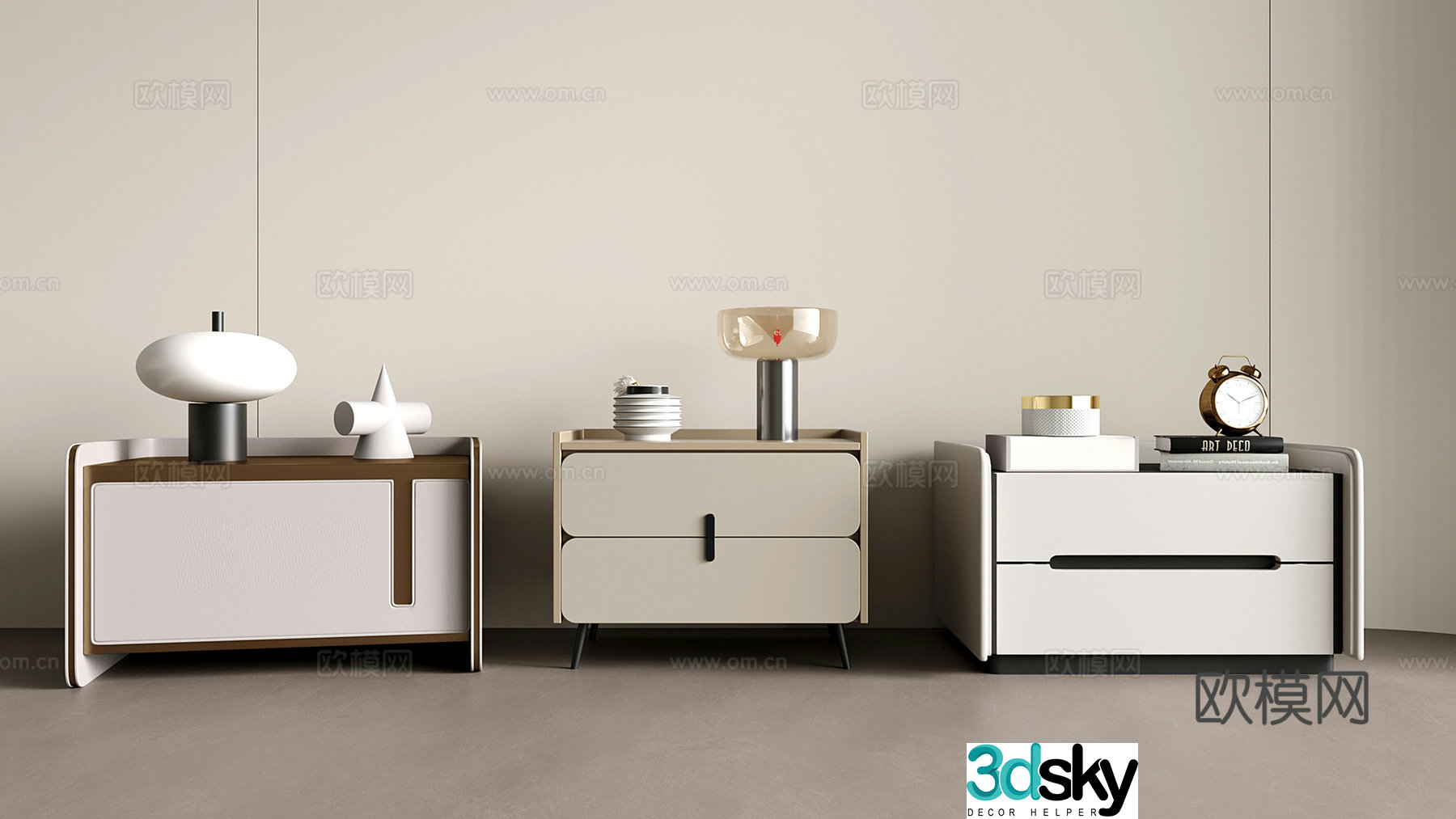 Modern night table 3d model
