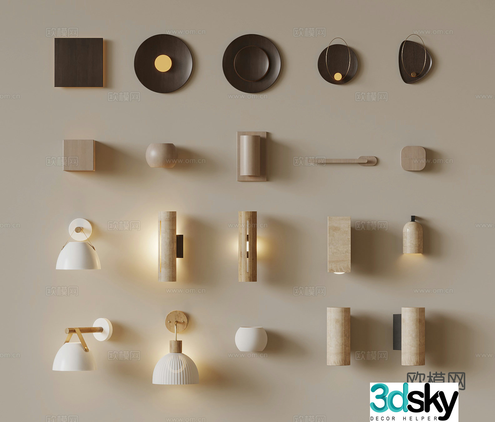 Wasabi wind wall light 3d model